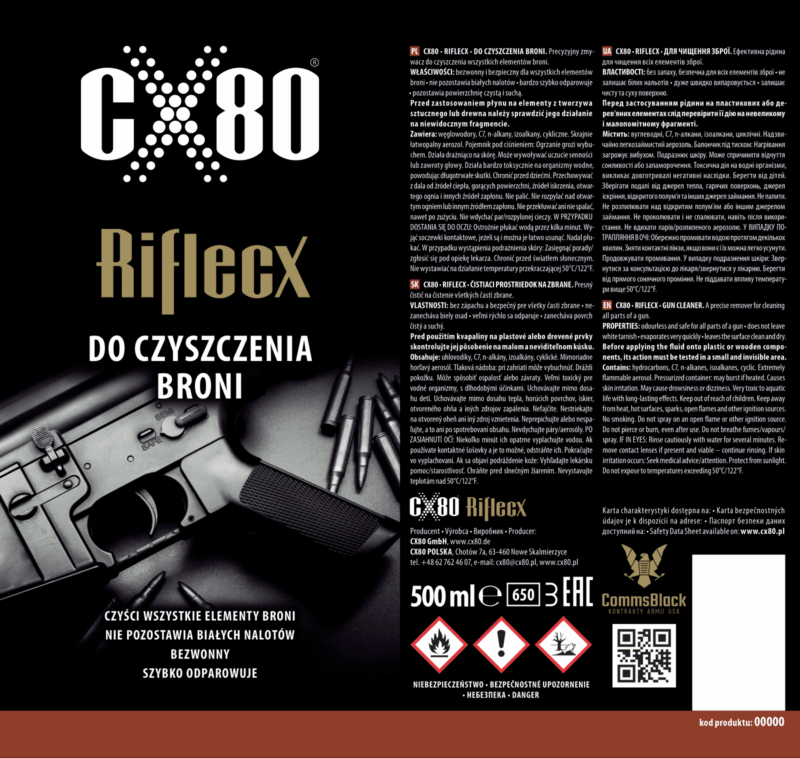 Produkt do konserwacji RifleCX- Zmywacz Do Czyszczenia - obrazek 2