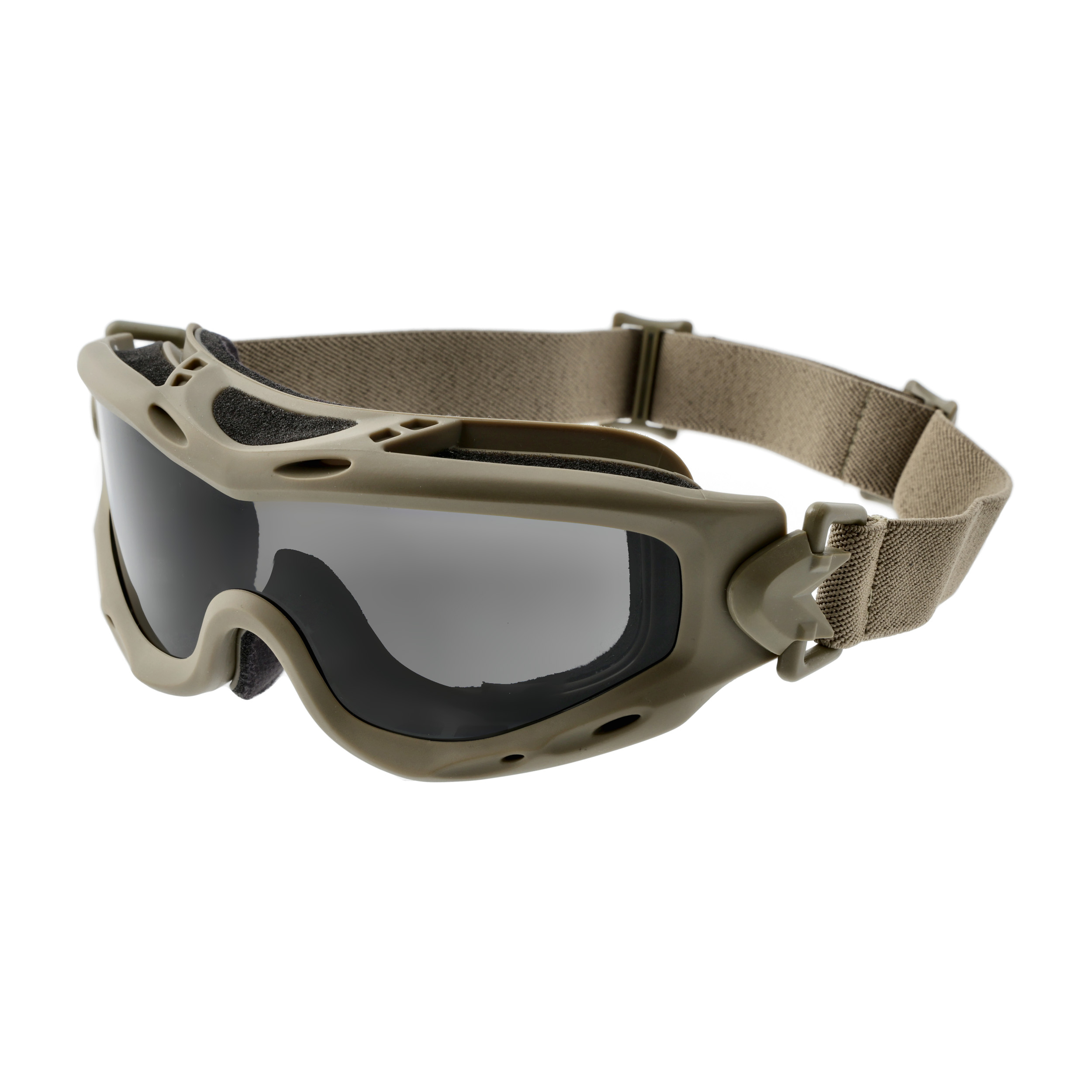 Gogle taktyczne Wiley X Spear SP293T smoke / clear / light rust, jasnobrązowe oprawki