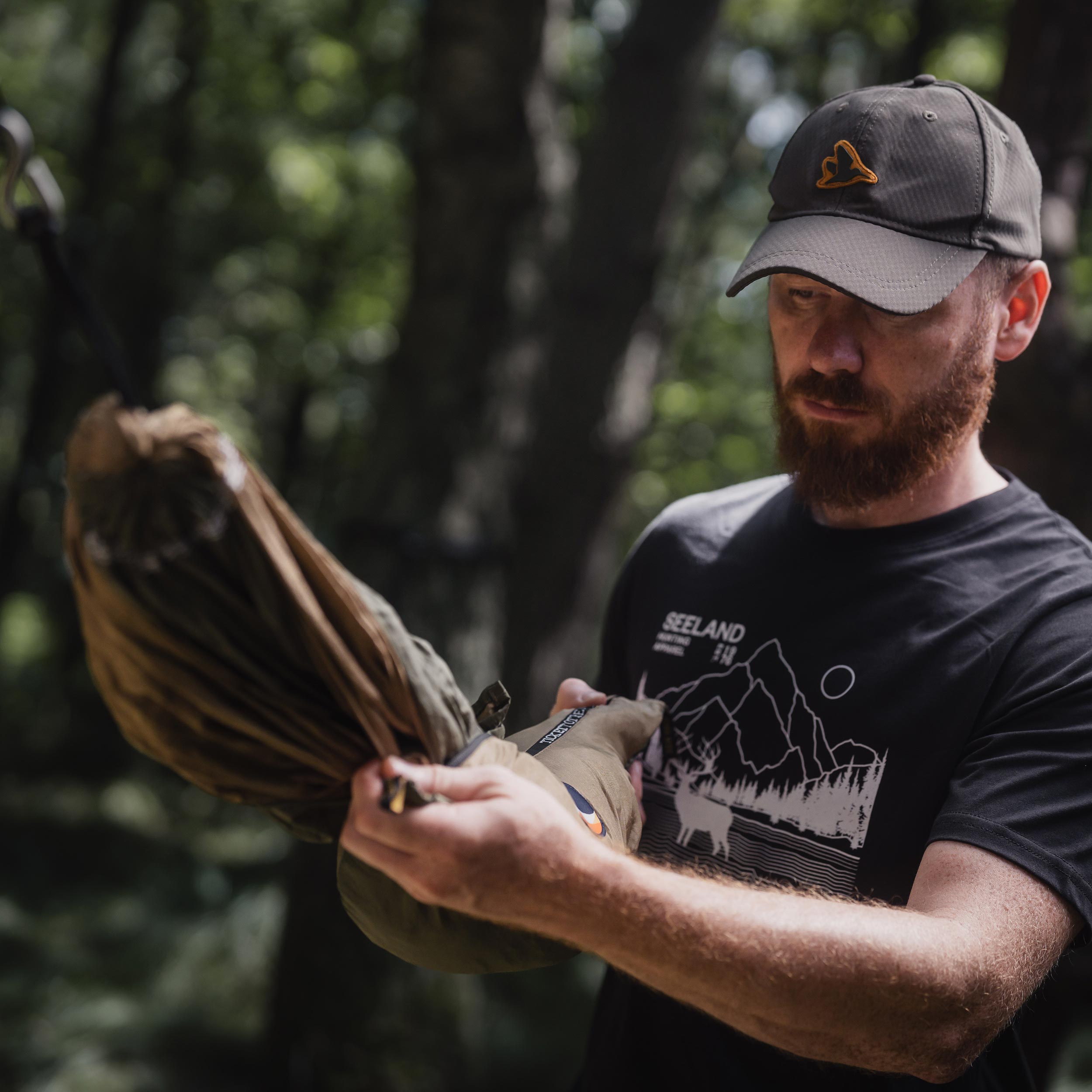 Hamak Ticket To The Moon dwuosobowy zielono-brązowy - obrazek 3