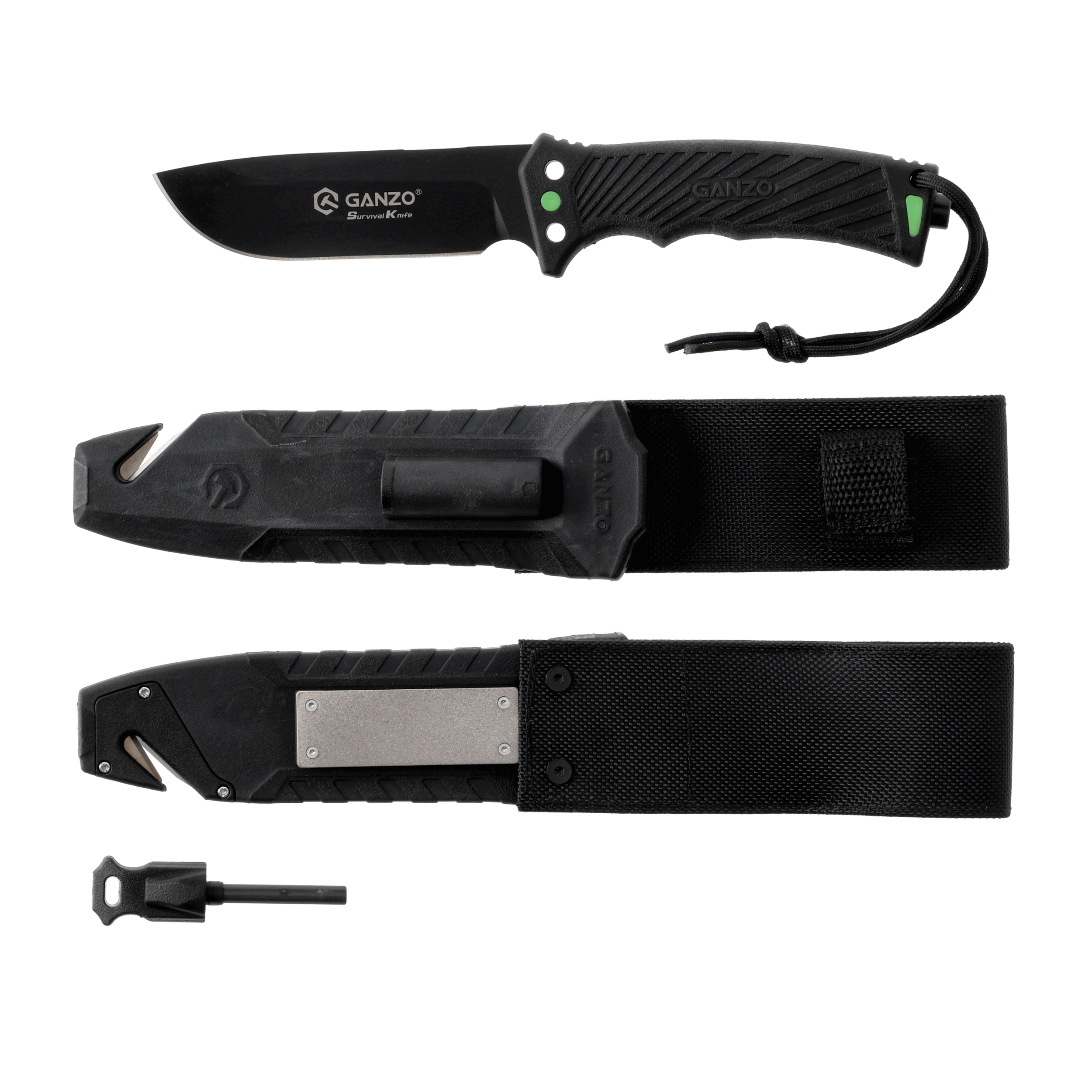 Nóż bushcraft Ganzo G8012V2-BK - obrazek 4