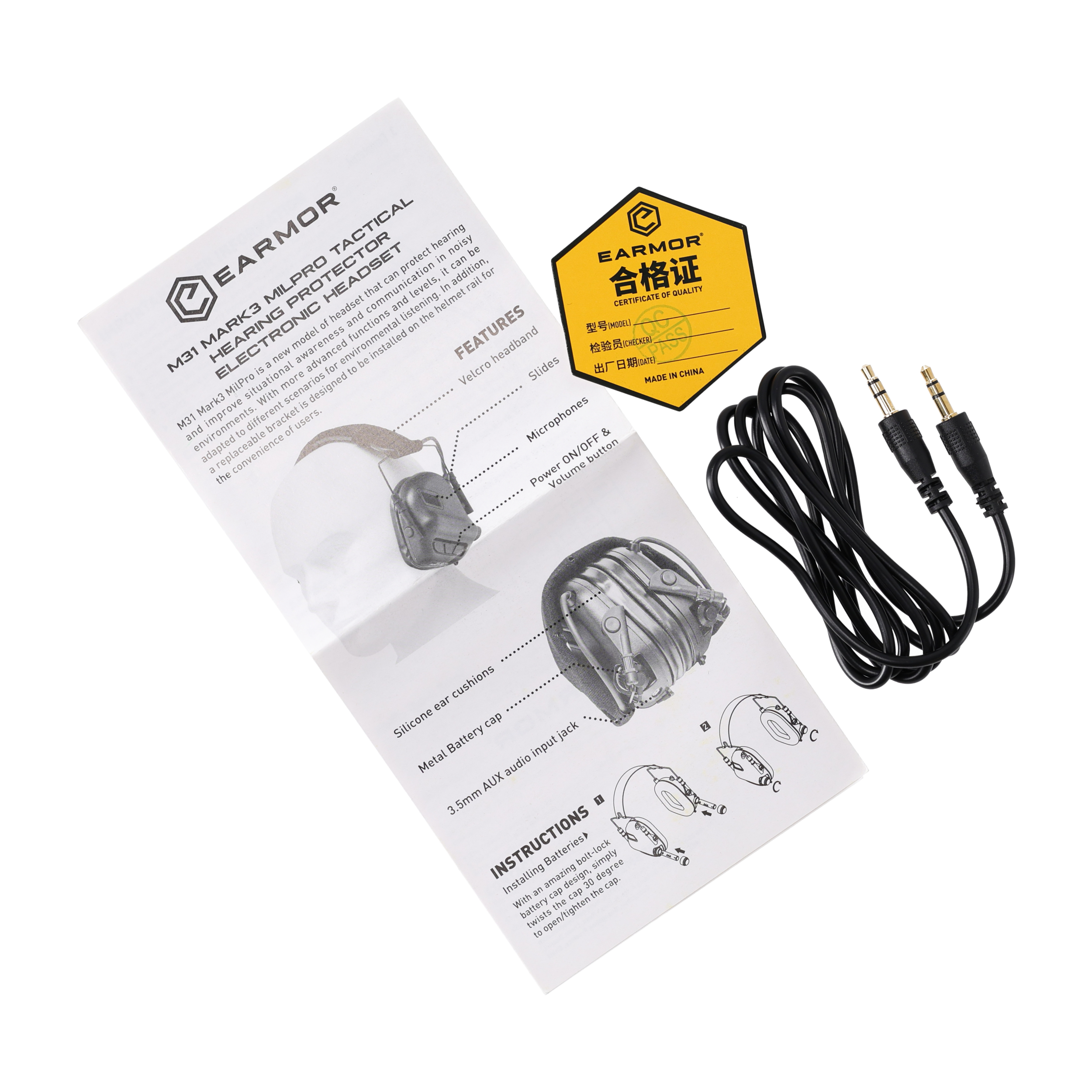 Aktywne ochronniki słuchu Earmor M31 Mark 3 zielone - obrazek 7