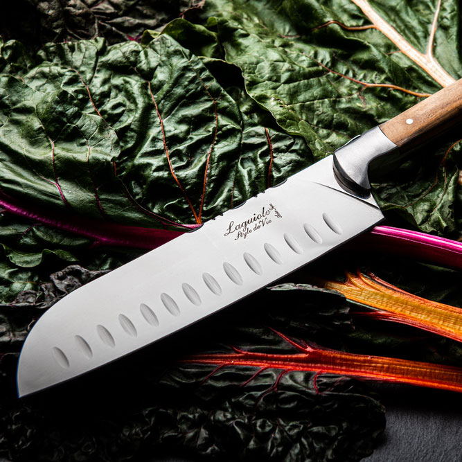 Nóż Laguiole Santoku Olive - obrazek 5