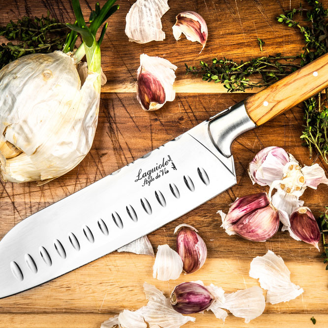 Nóż Laguiole Santoku Olive - obrazek 7