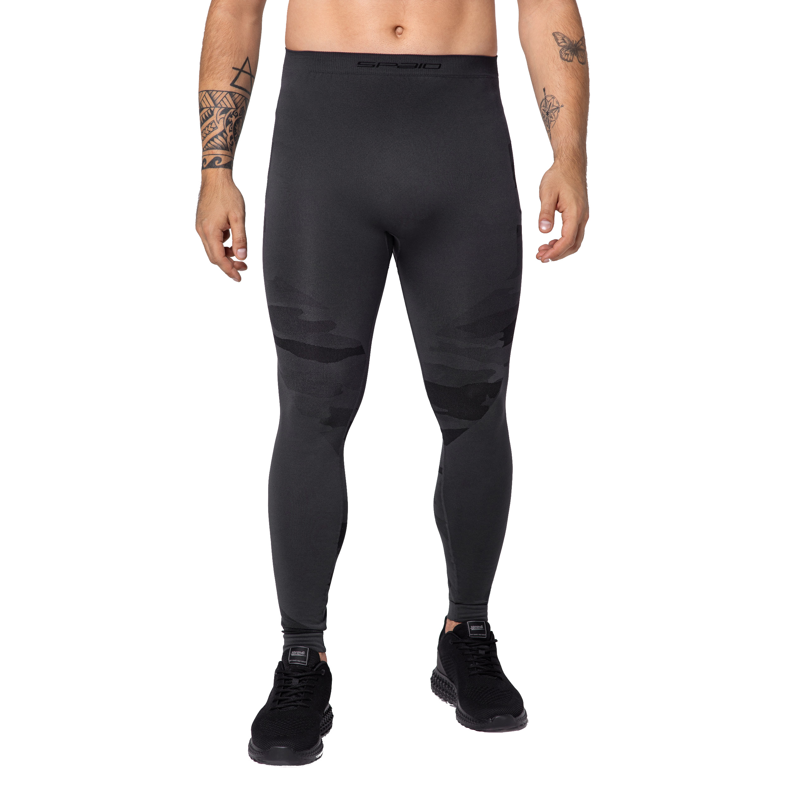 Legginsy męskie Spaio Military piaskowe szare L - obrazek 3