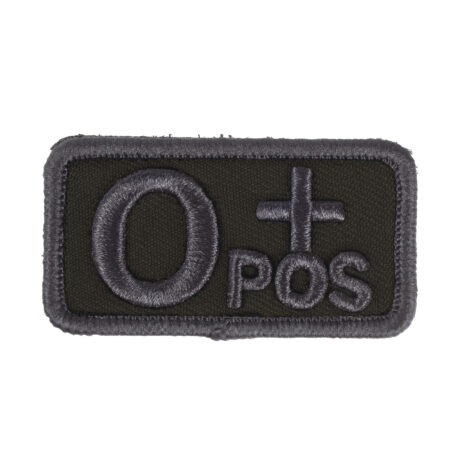 Emblemat na tkaninie narzepka grupa krwi 0 Plus zielony