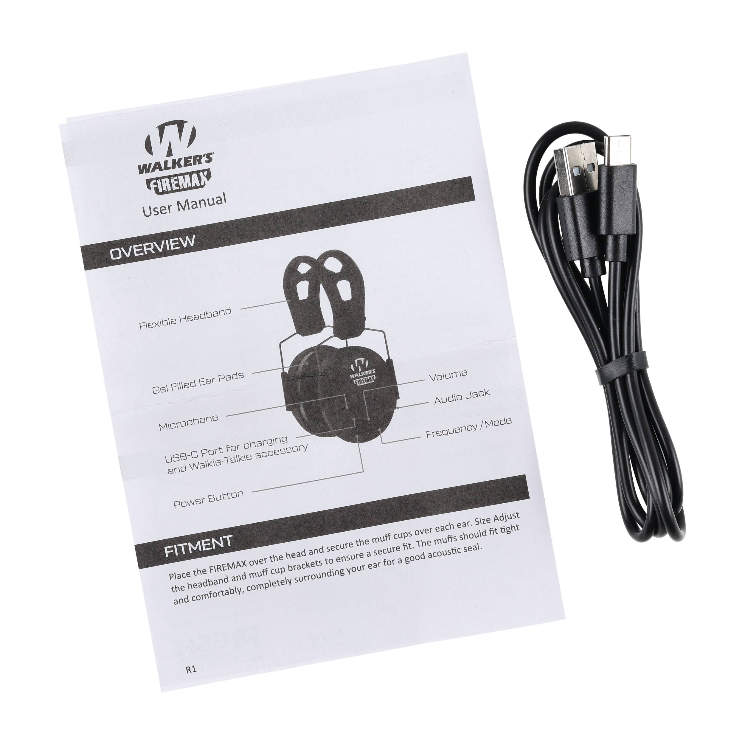 Aktywne ochronniki słuchu Walker's Firemax cyfrowe czarne GWP-DFM - obrazek 7
