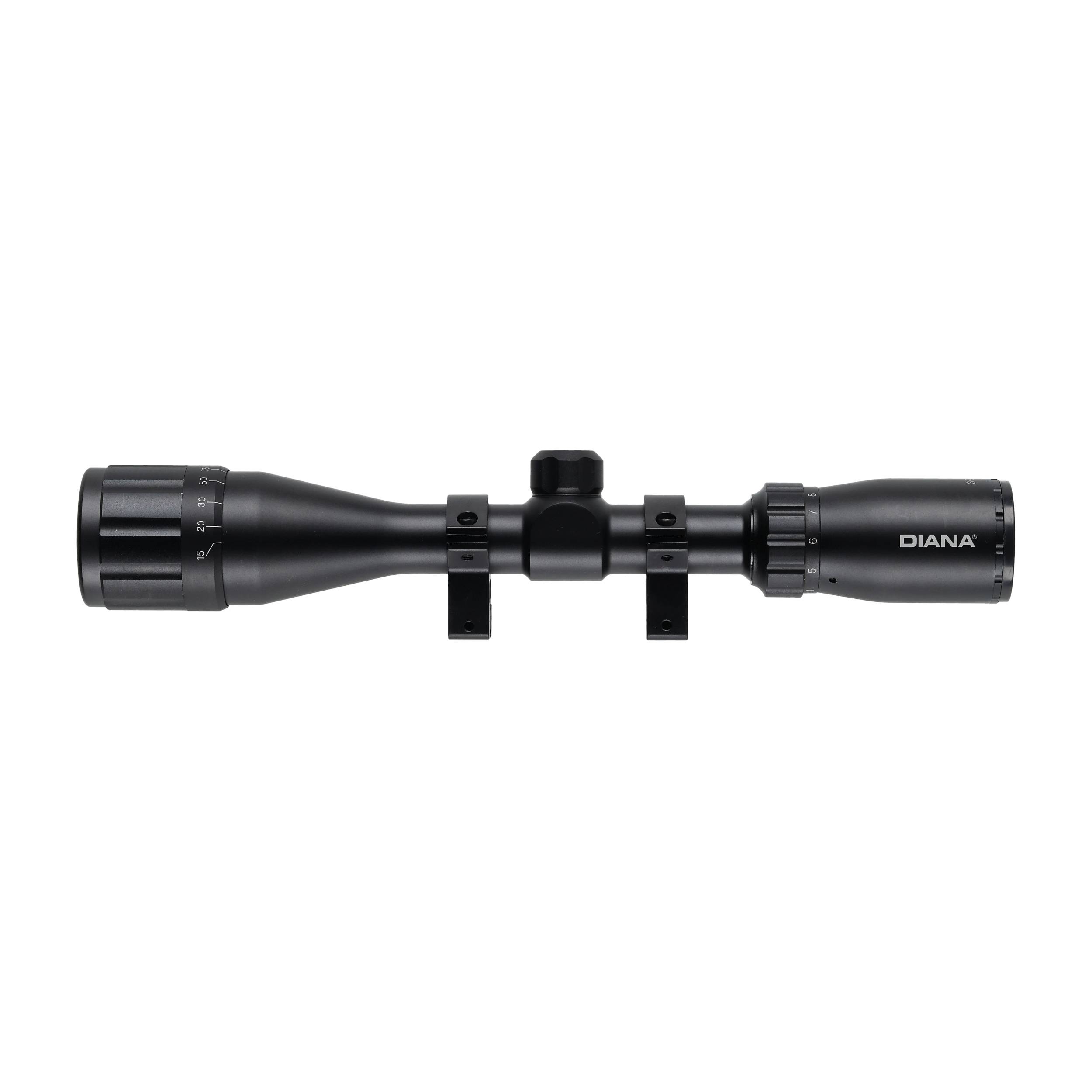 Luneta celownicza Diana 3-9x40 1" AO Duplex z/m 11 mm + montaż kompensacyjny Diana ZR 1"-30 mm/11 mm