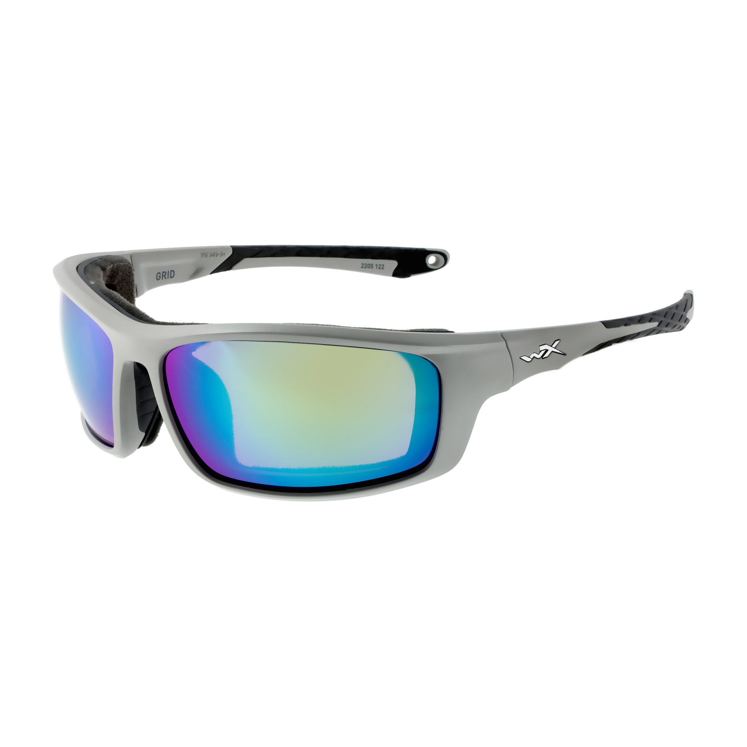 Okulary polaryzacyjne Wiley X Grid Captivate CCGRD07 green mirror, popielate oprawki