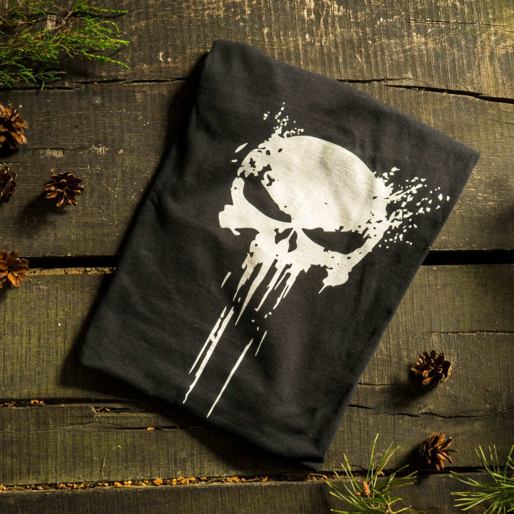 Koszulka męska TigerWood Punisher czarna M - obrazek 4