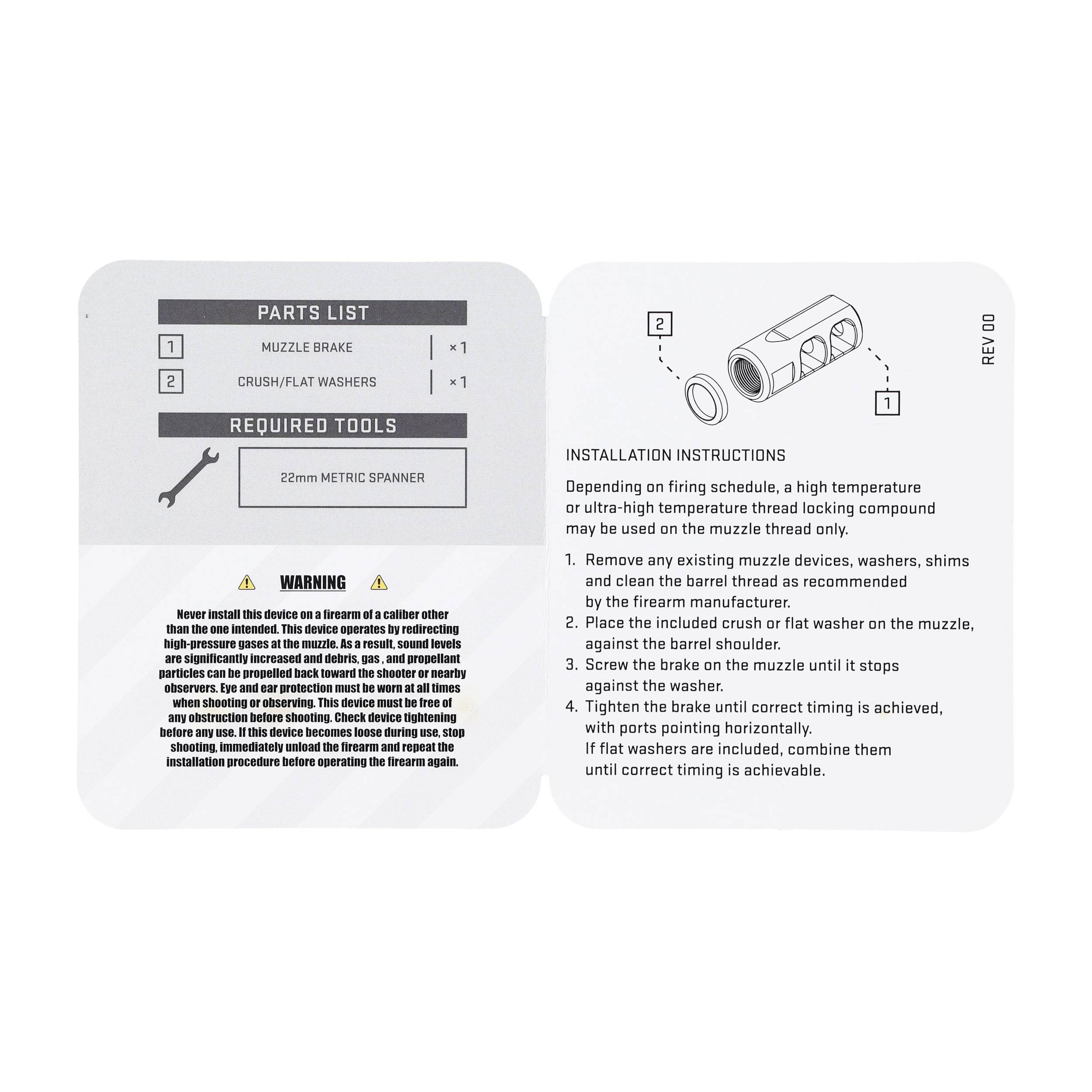 Hamulec wylotowy Audere Imperium kal. .30 5/8"-24 krótki, czarny - obrazek 6