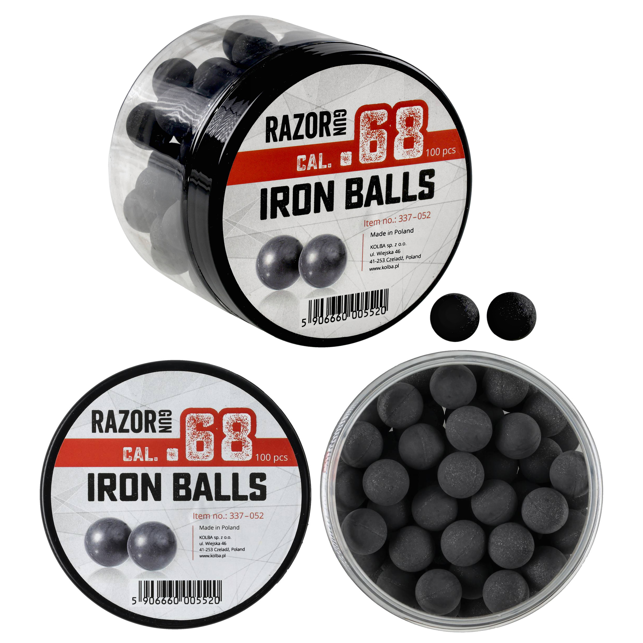 Kule gumowo-metalowe RRun 68 kal. .68 / 100 szt. do Umarex T4E HDS i SG-68 - obrazek 4