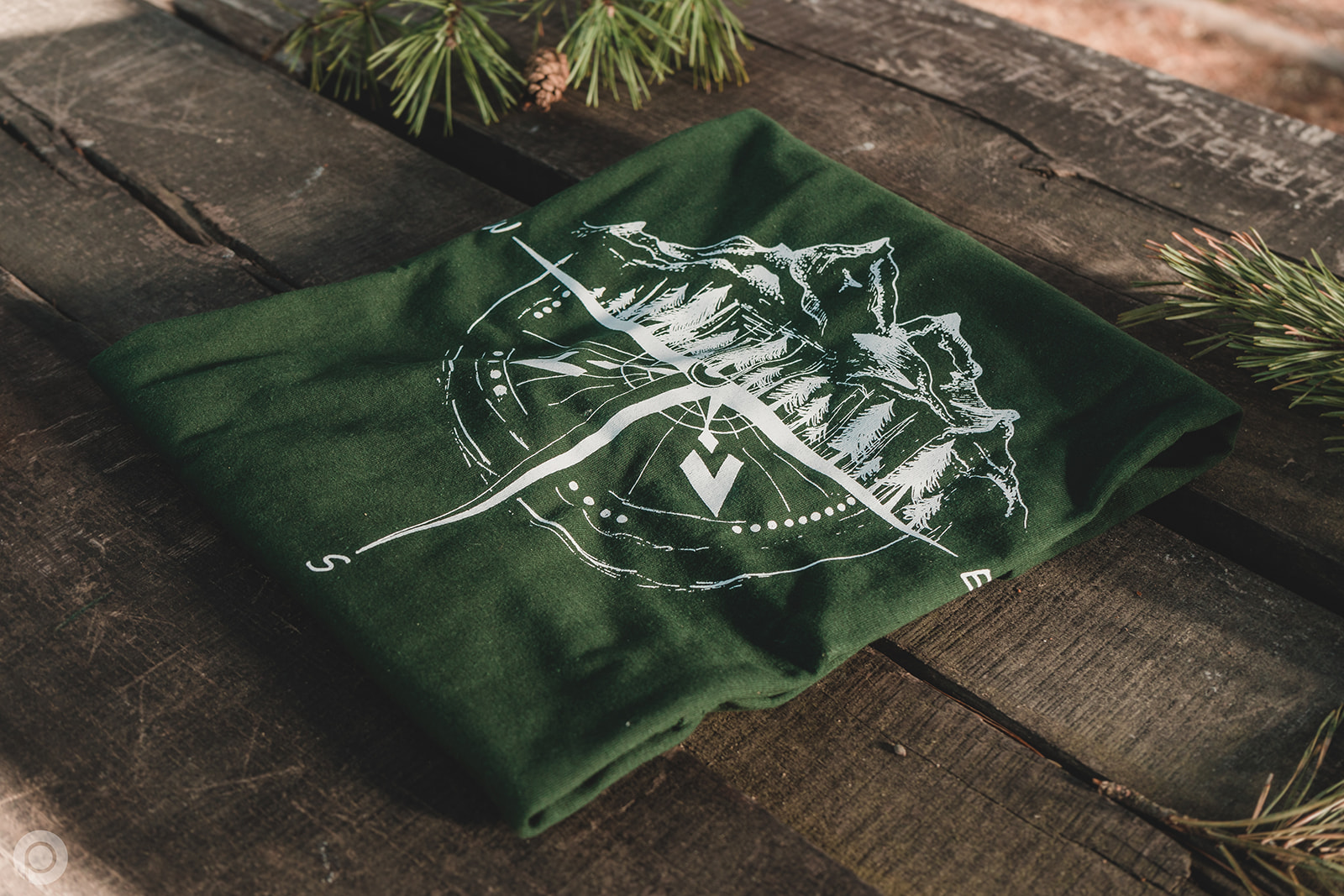 Koszulka męska TigerWood Róża Wiatrów zielony XL - obrazek 4