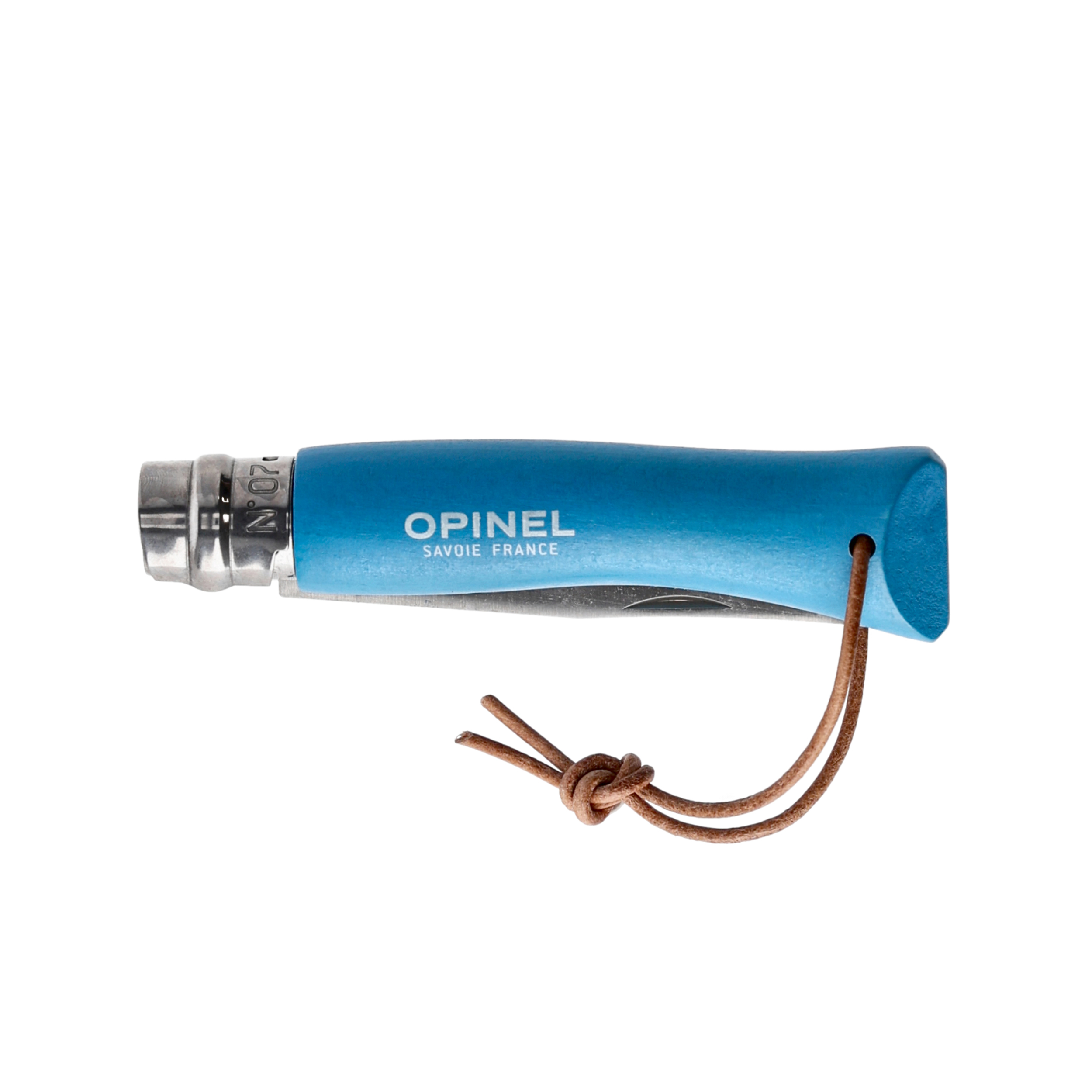 Nóż składany Opinel Colorama 07 inox grab niebieski - obrazek 4