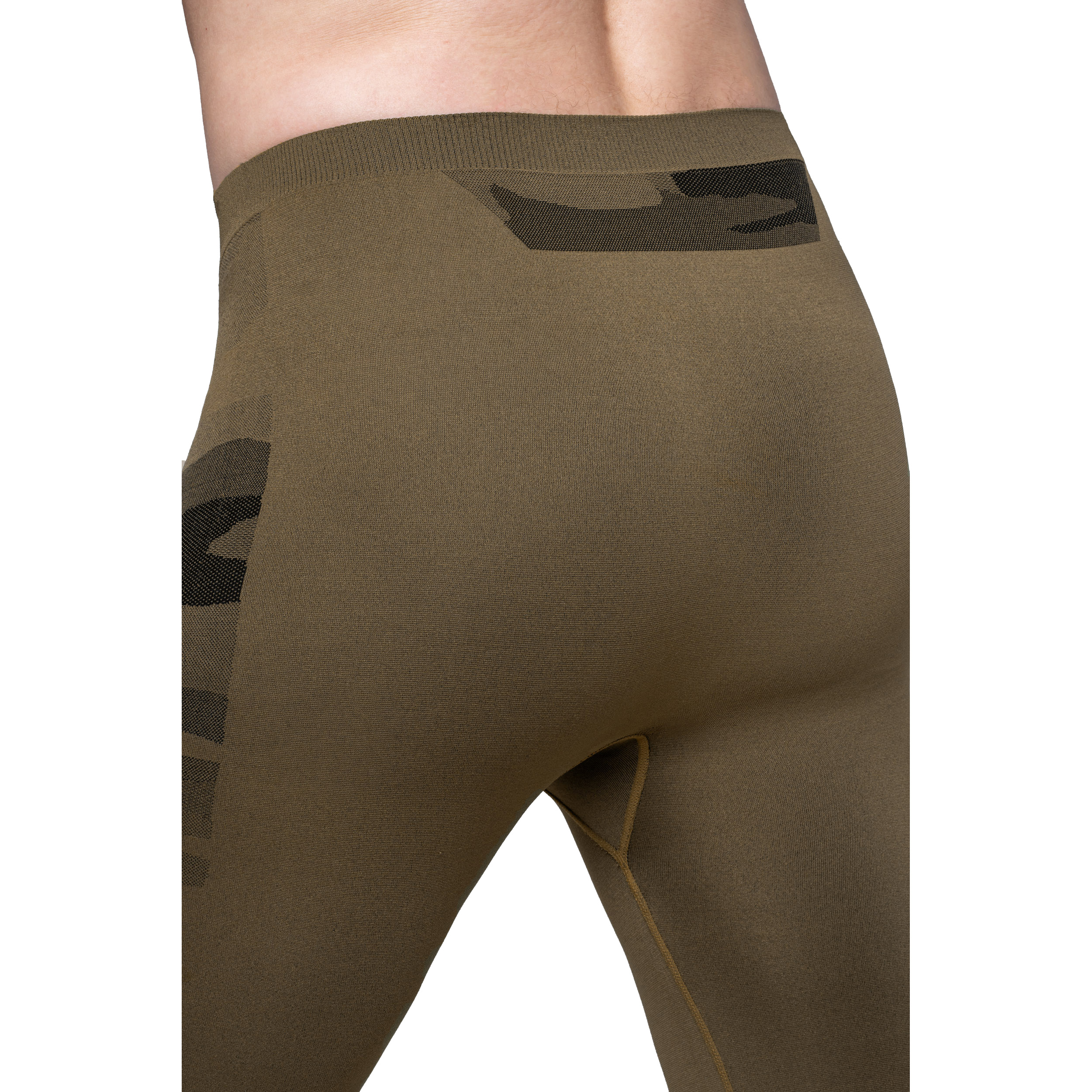 Legginsy męskie Spaio Military piaskowe zielone XL - obrazek 4