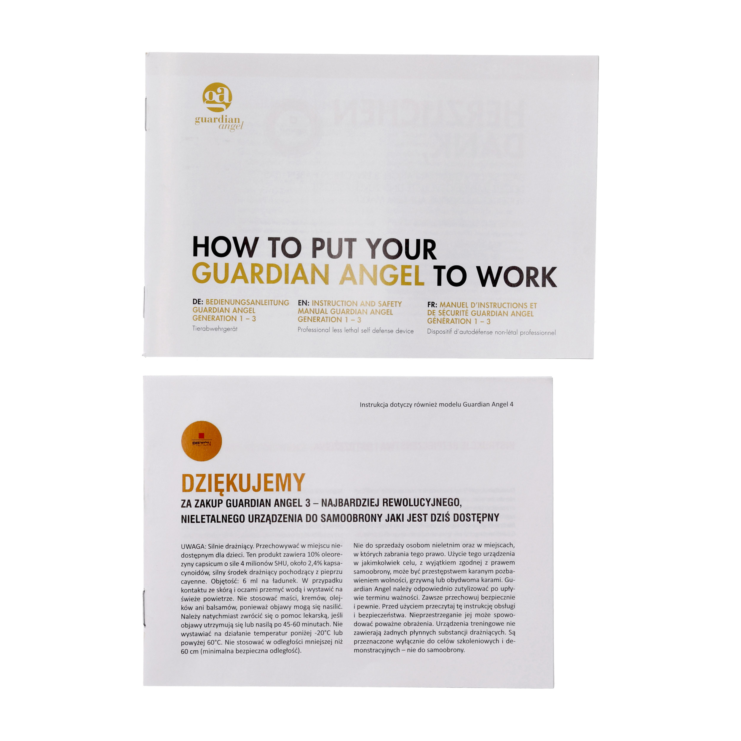 Miotacz gazu Guardian Angel III Piexon złoty - obrazek 5