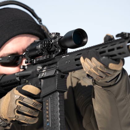 Montaż jednoczęściowy, wysoki, szybki Leapers UTG Accu-Sync 30/22 cantilever 34 mm czarny - obrazek 6