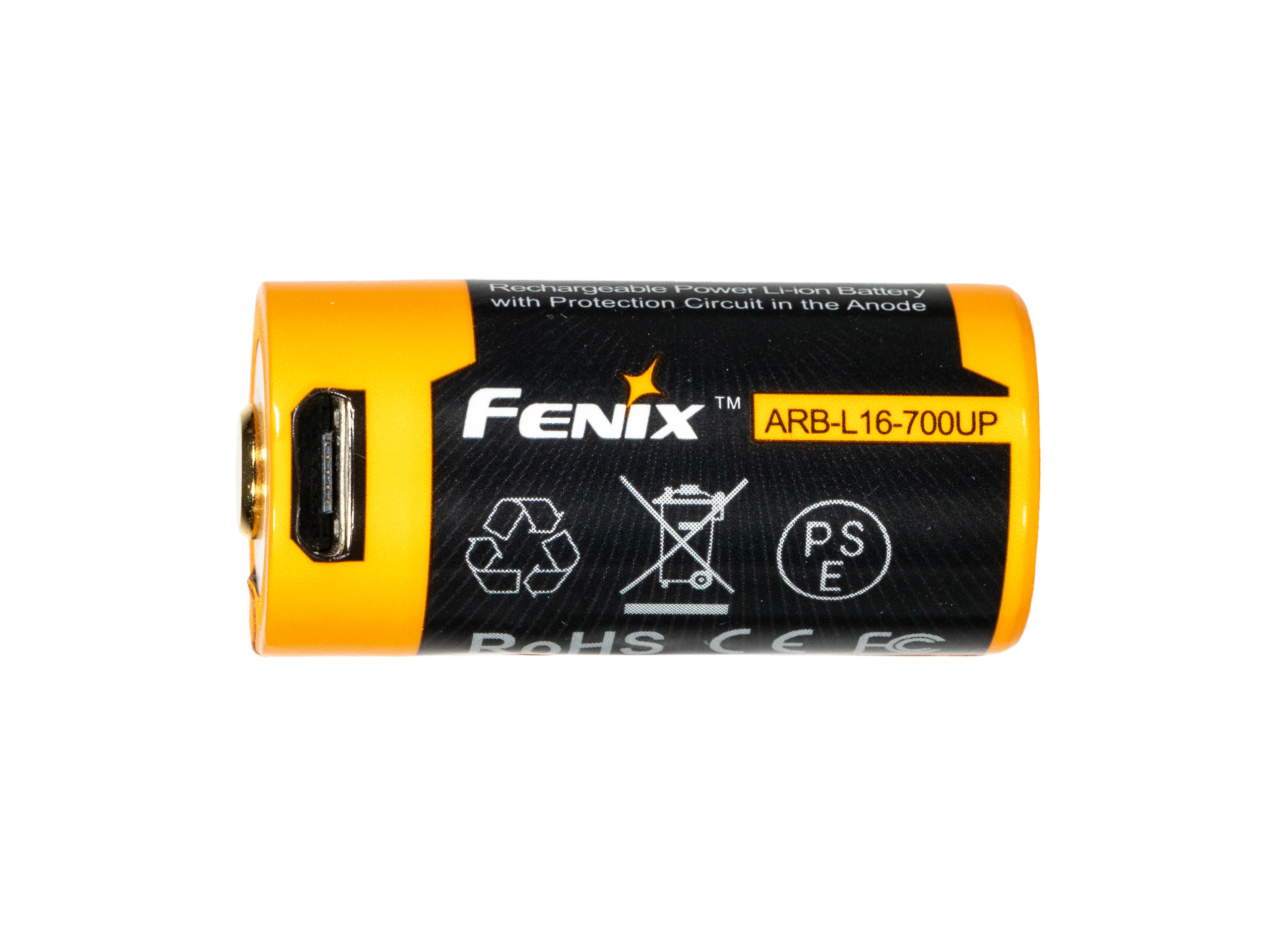 Akumulator Fenix USB ARB-L16UP (16340 RCR123 700 mAh 3,6 V) - obrazek 2