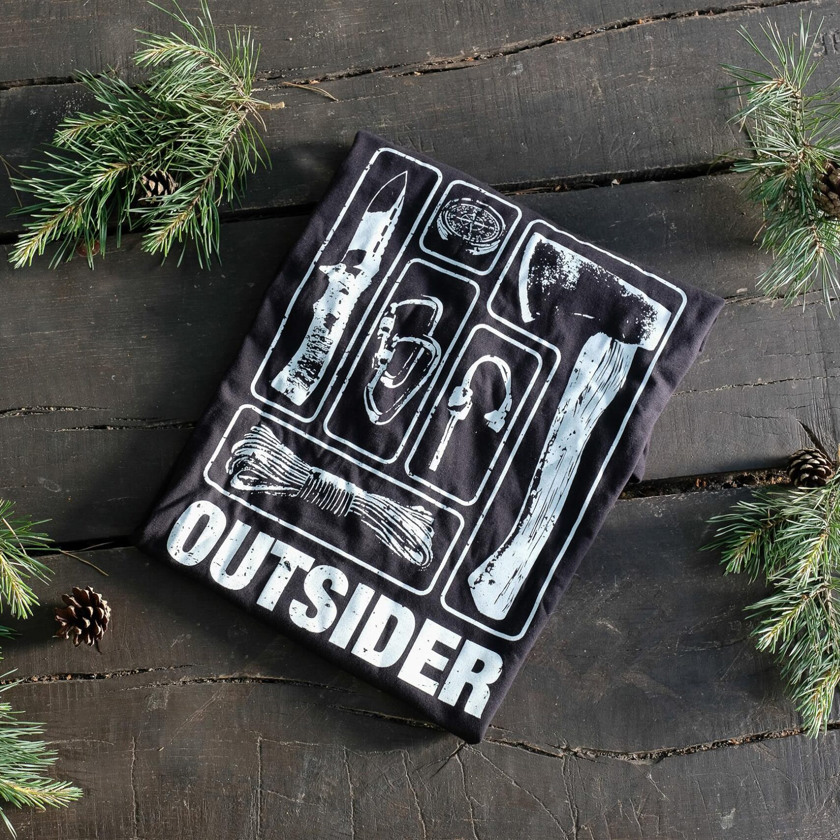 Koszulka męska TigerWood Outsider czarna XL - obrazek 2