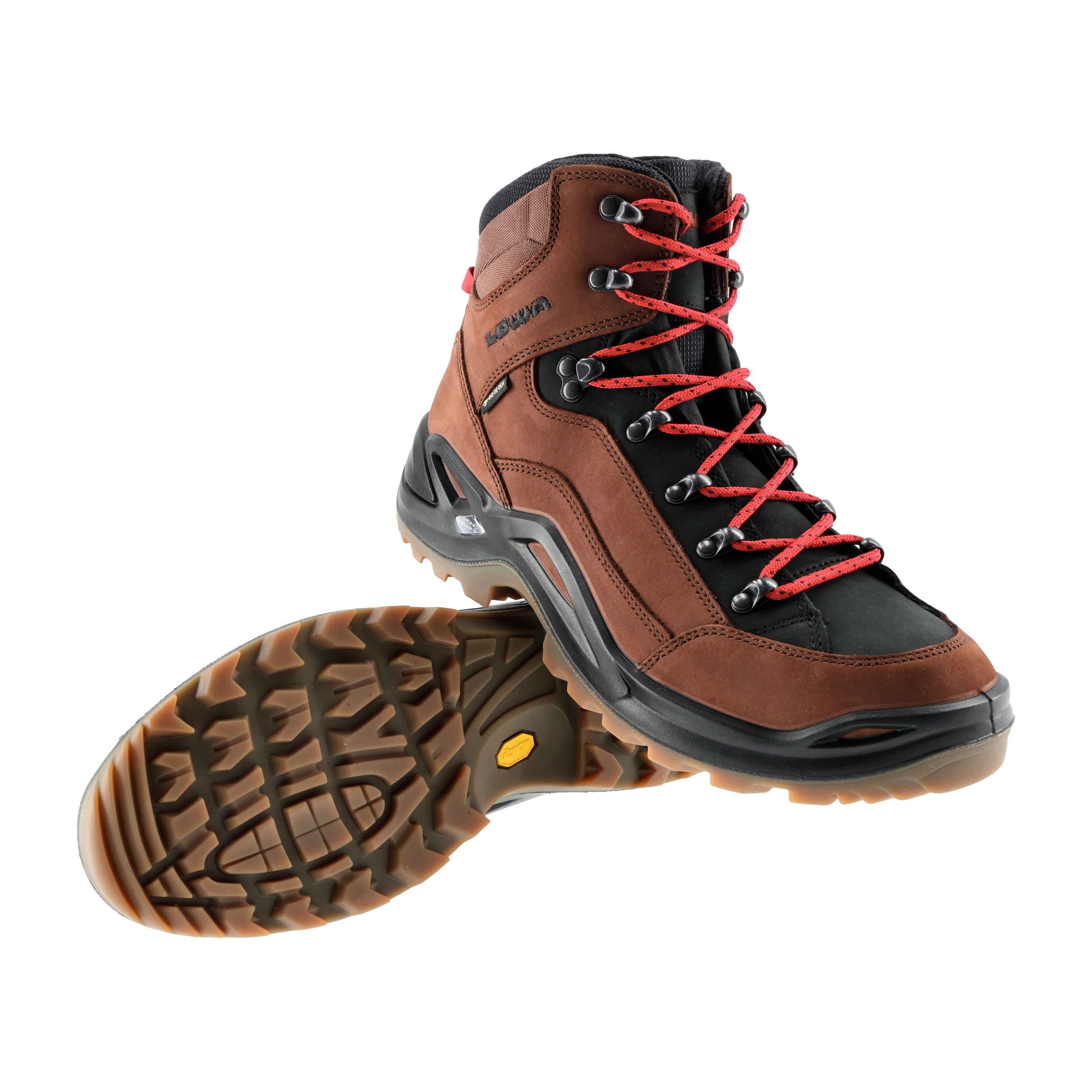 Buty męskie LOWA Renegade GTX mid, mahoń/czerwony 46 - obrazek 5