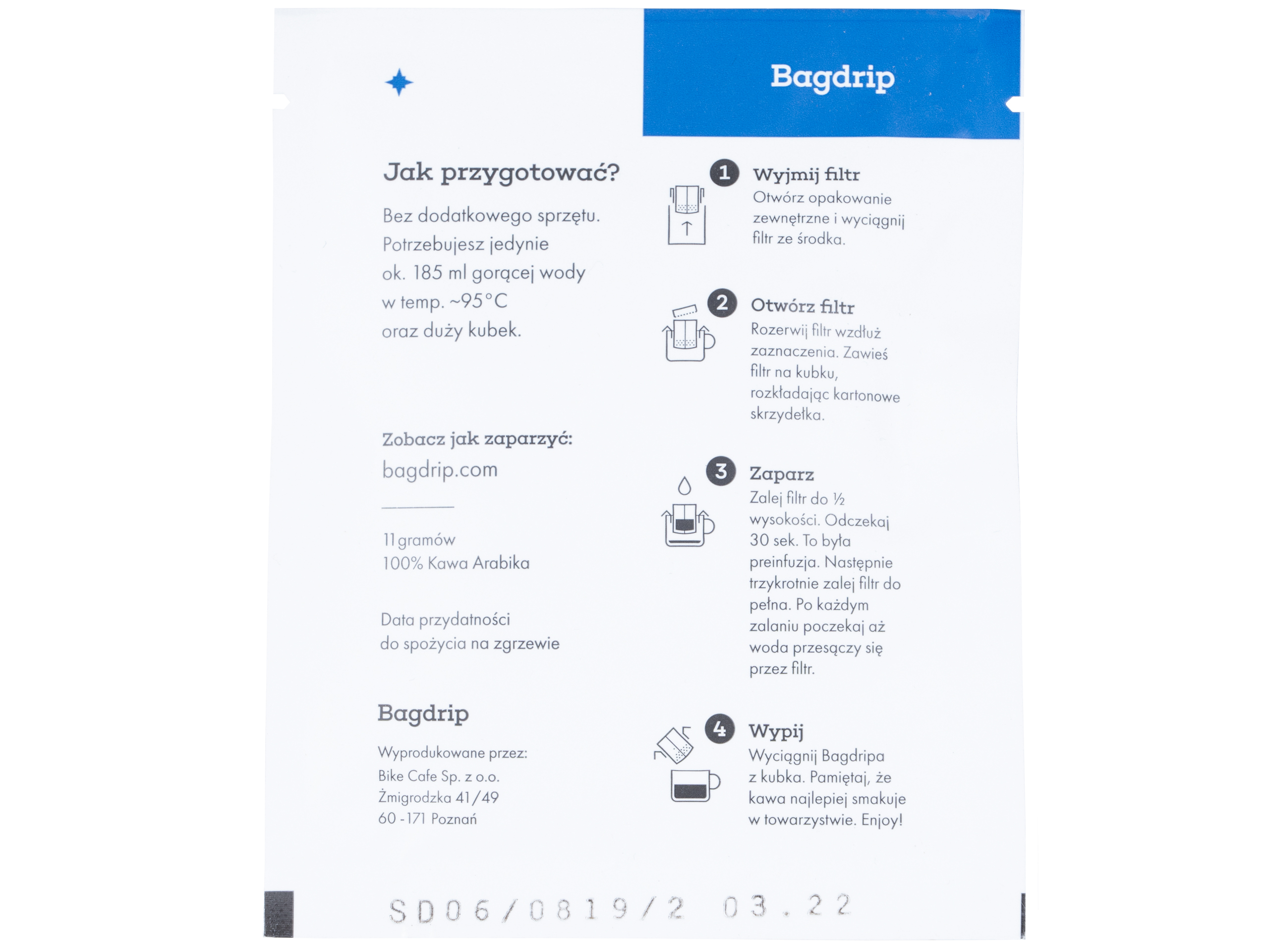 Kawa Bagdrip Brazylia saszetka jednorazowa - obrazek 2