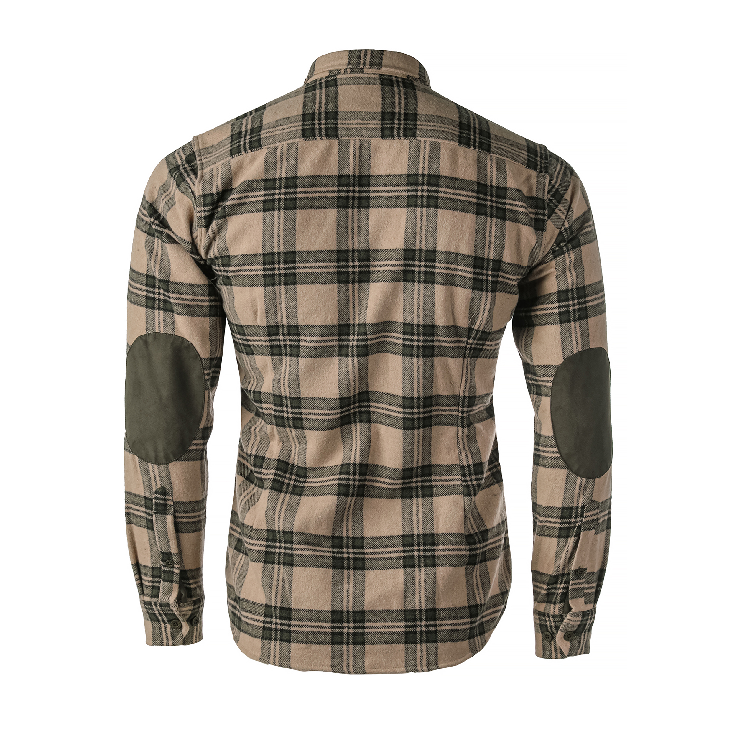 Koszula męska Tagart Alaska, flanelowa, beżowa w zieloną kratę 3XL - obrazek 4