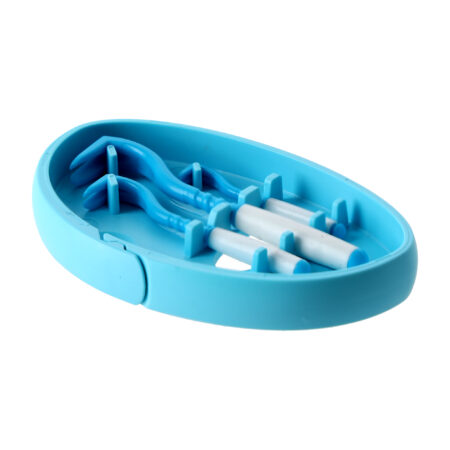 Kleszczołapki przyrząd do usuwania kleszczy Tick Twister® Clipbox Trio z brelokiem, niebieskie 3 szt.