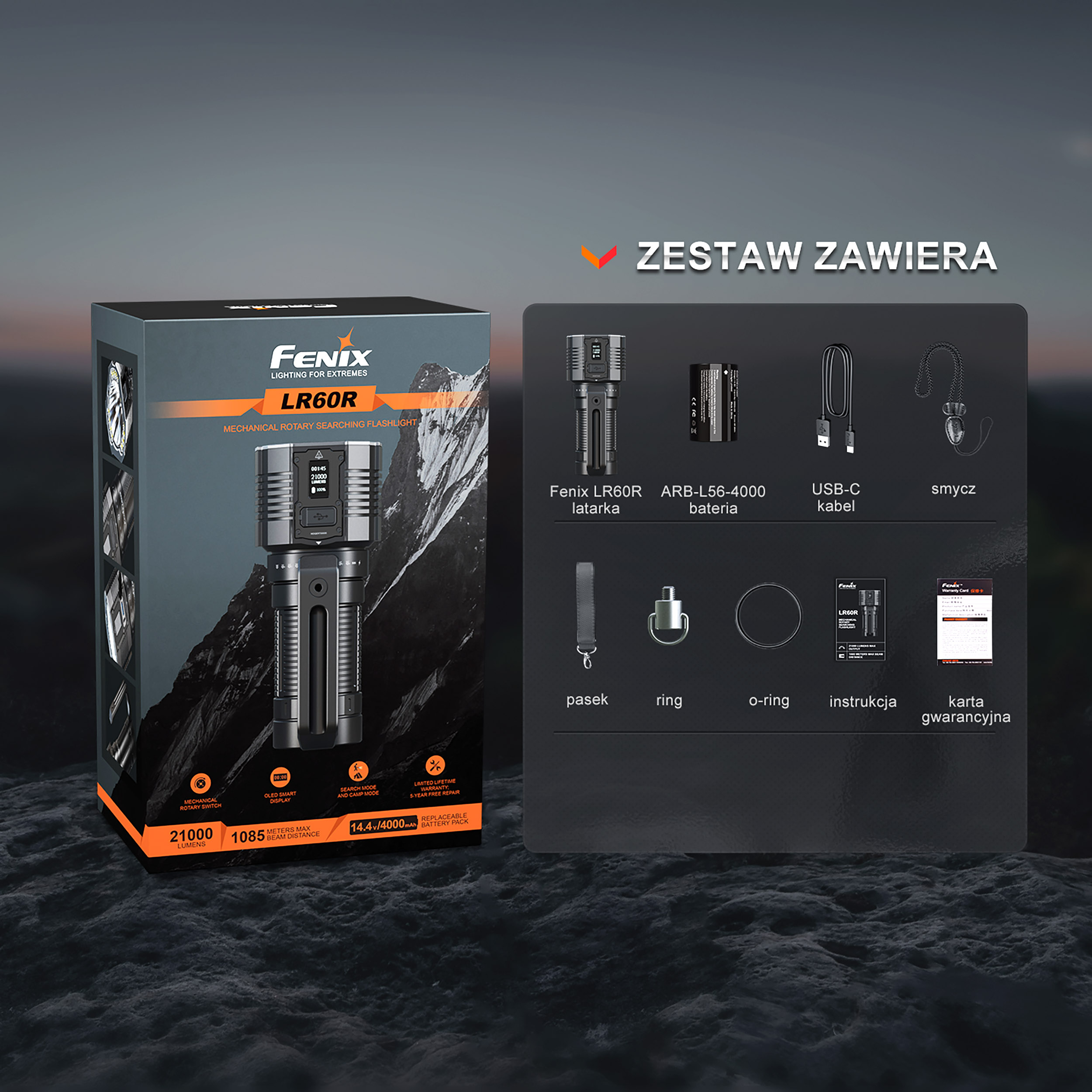 Latarka LED Fenix LR60R - obrazek 6