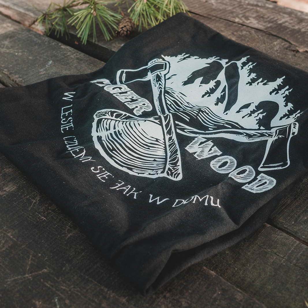 Koszulka męska TigerWood Two Axes czarna XL - obrazek 3