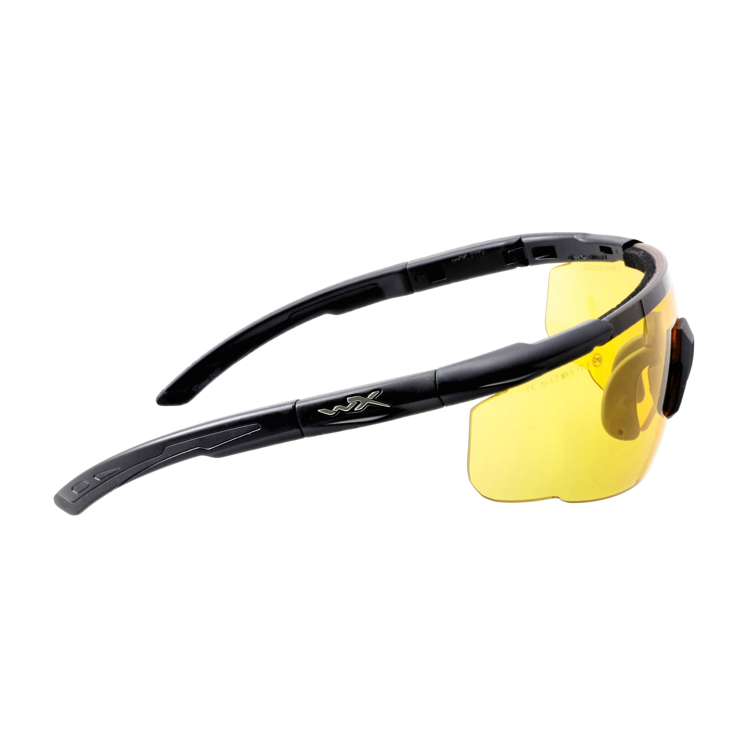 Okulary taktyczne Wiley X Saber Advanced 300 pale yellow, czarne oprawki - obrazek 3
