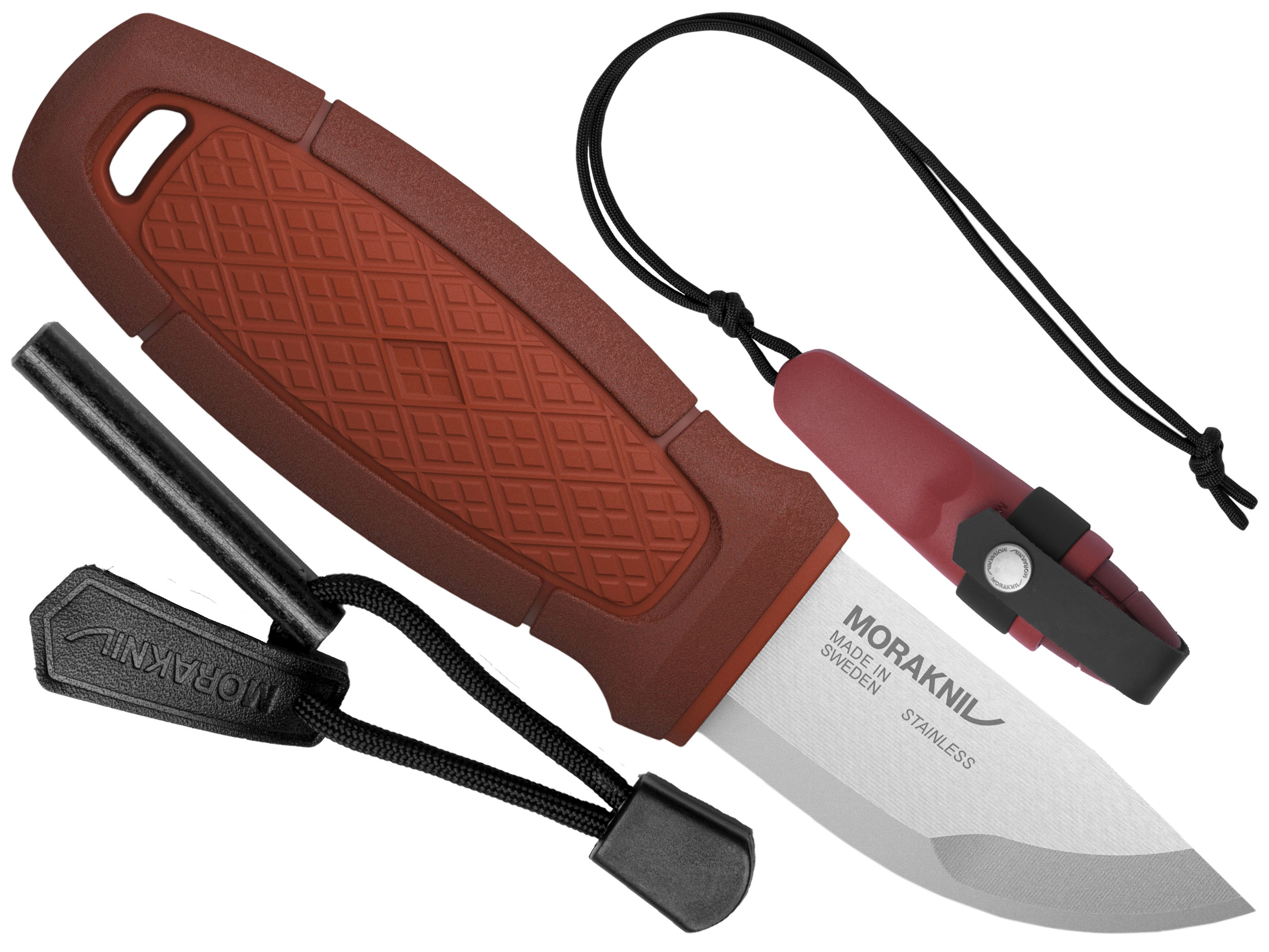Nóż Morakniv Eldris czerwony z zestawem Neck Knife stal nierdzewna - obrazek 7
