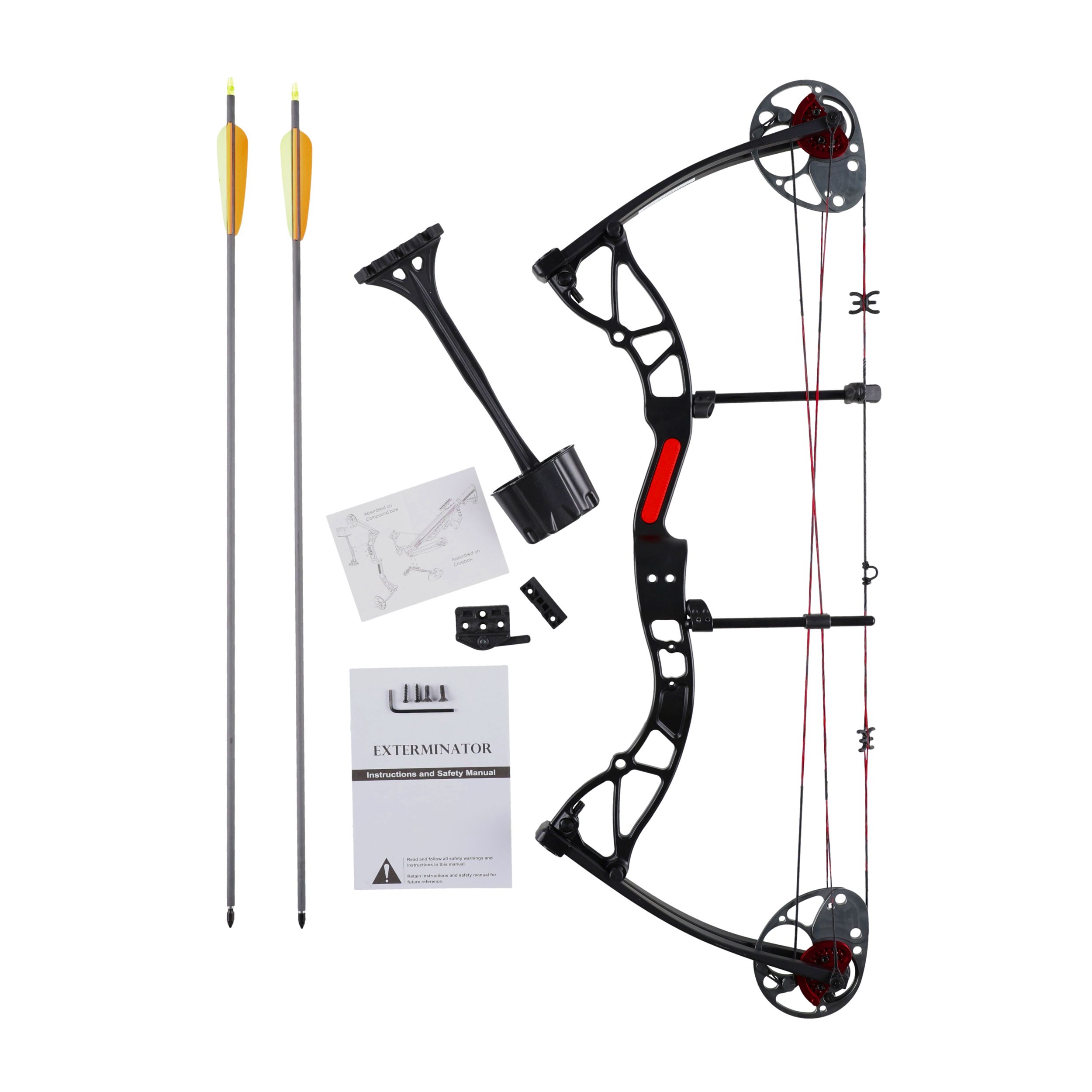 Łuk bloczkowy dla dorosłych Poe Lang Ek Exterminator 15-70 lb 30" czarny zestaw - obrazek 8