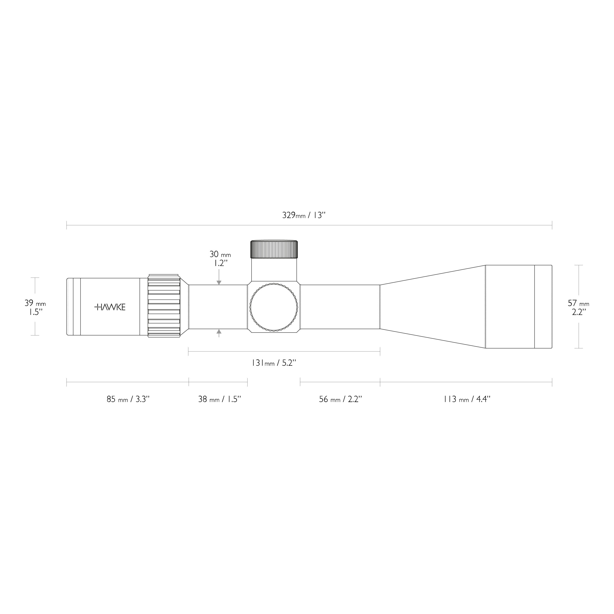 Luneta celownicza Hawke Airmax 30 Compact 6-24x50 IR SF AMX - obrazek 4