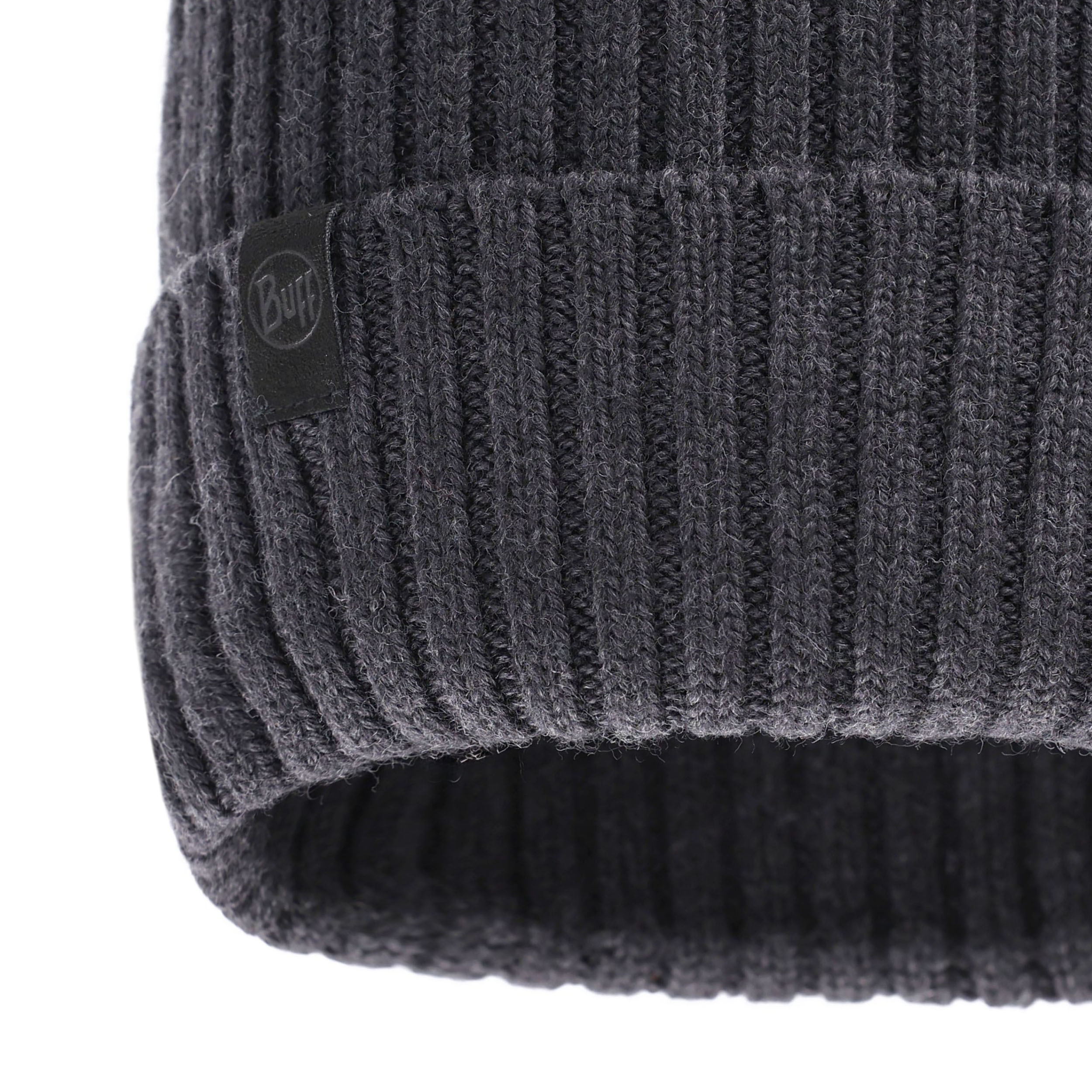 Czapka zimowa BUFF Merino Wool Hat Norval grafitowa - obrazek 3