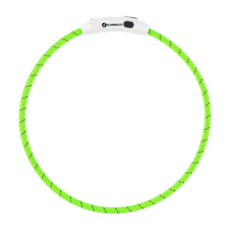 Obroża led dla psa Flamingo Leora zielona