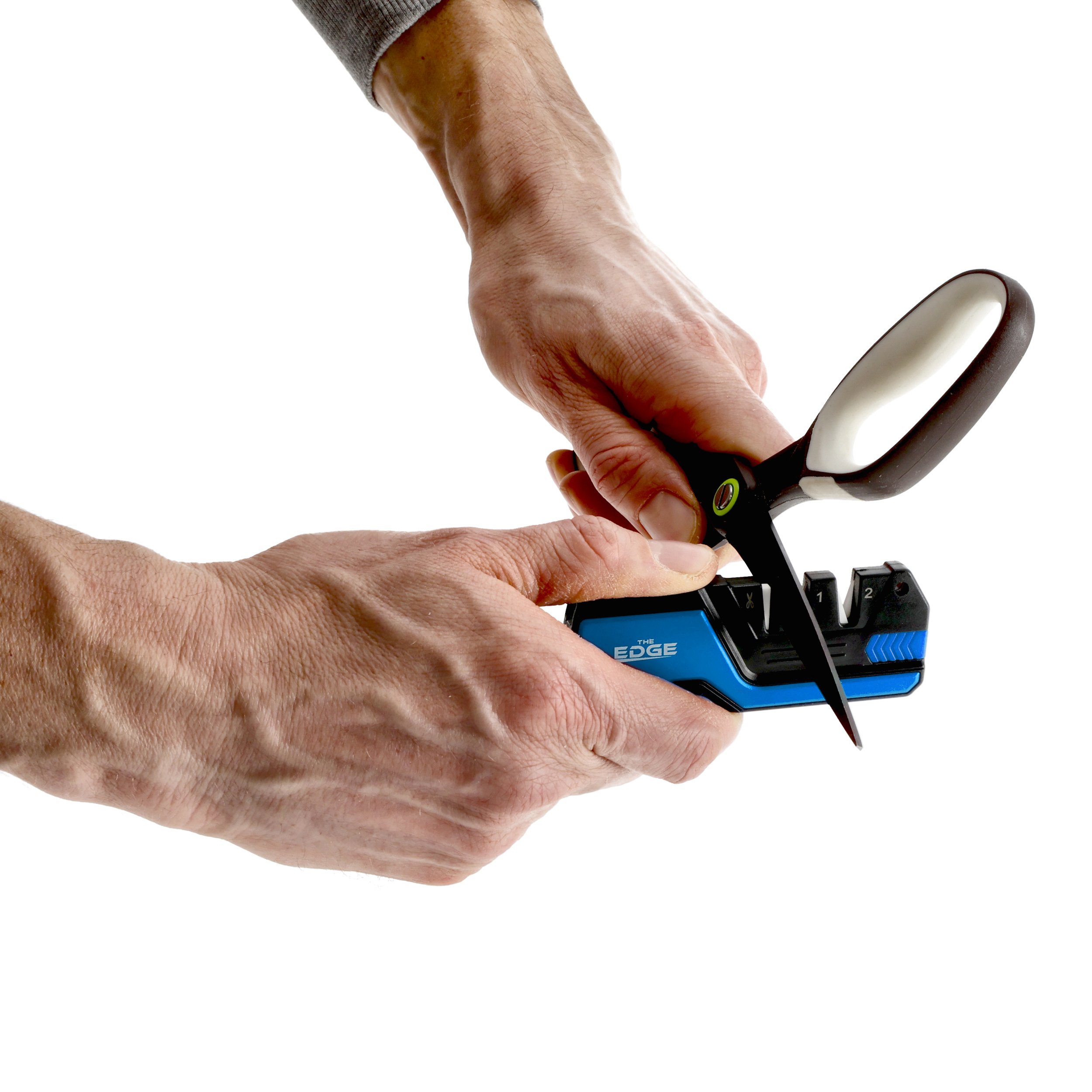 Ostrzałka do noży THE EDGE bushSHARP niebieska + krzesiwo - obrazek 10