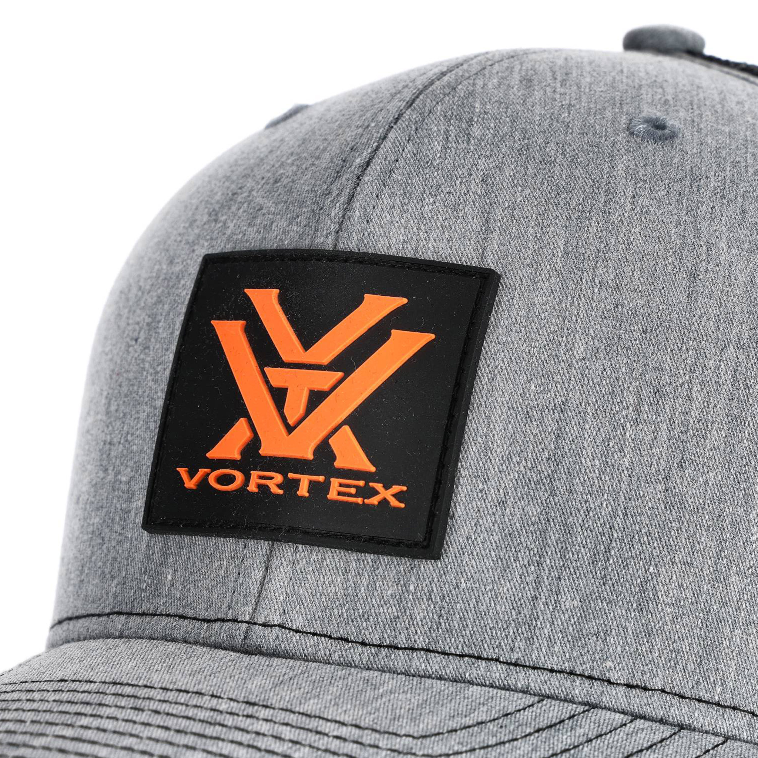 Czapka z daszkiem unisex Vortex Pursue And Protect szaro-czarna z pomarańczowym logo - obrazek 3