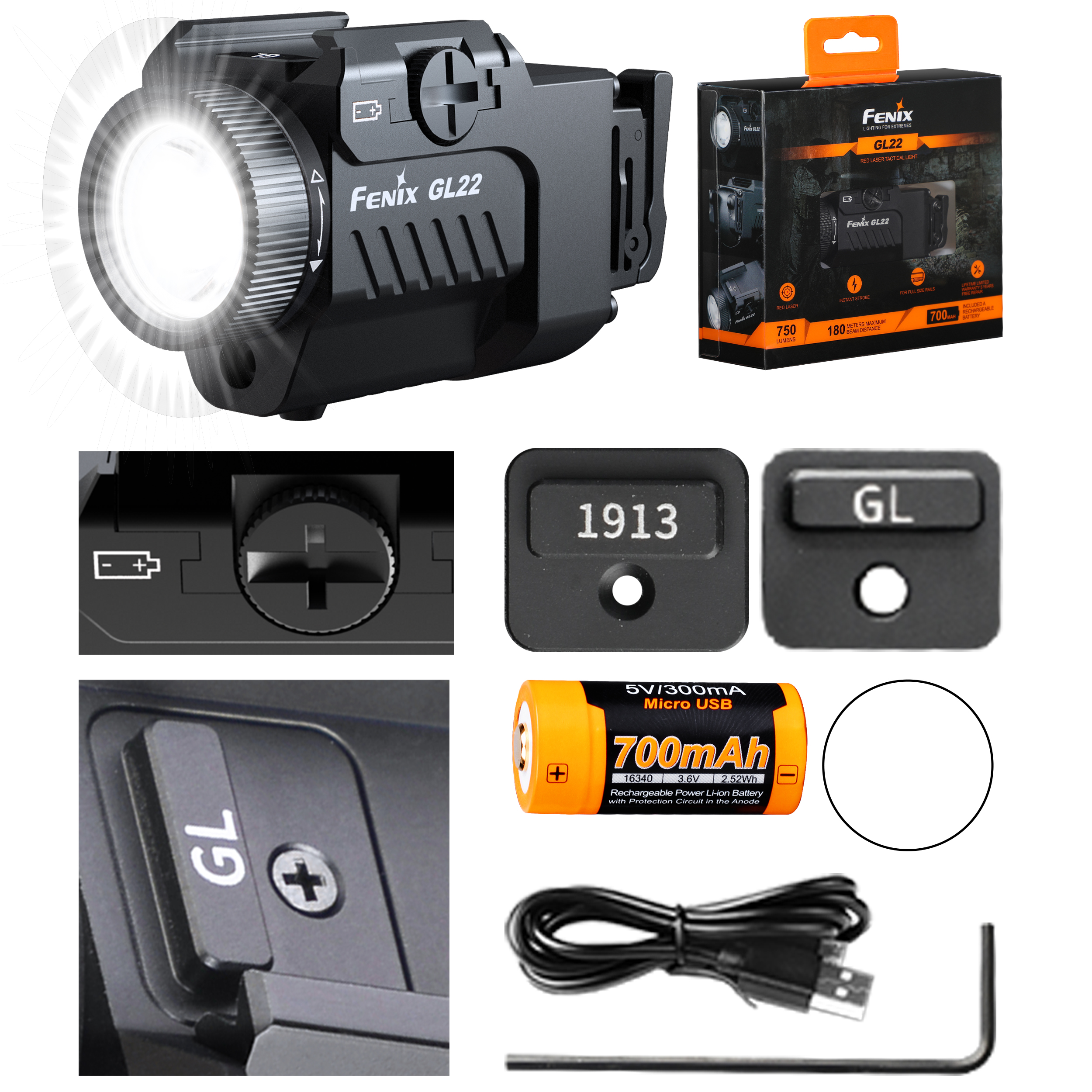 Latarka na broń Fenix GL22 - obrazek 10