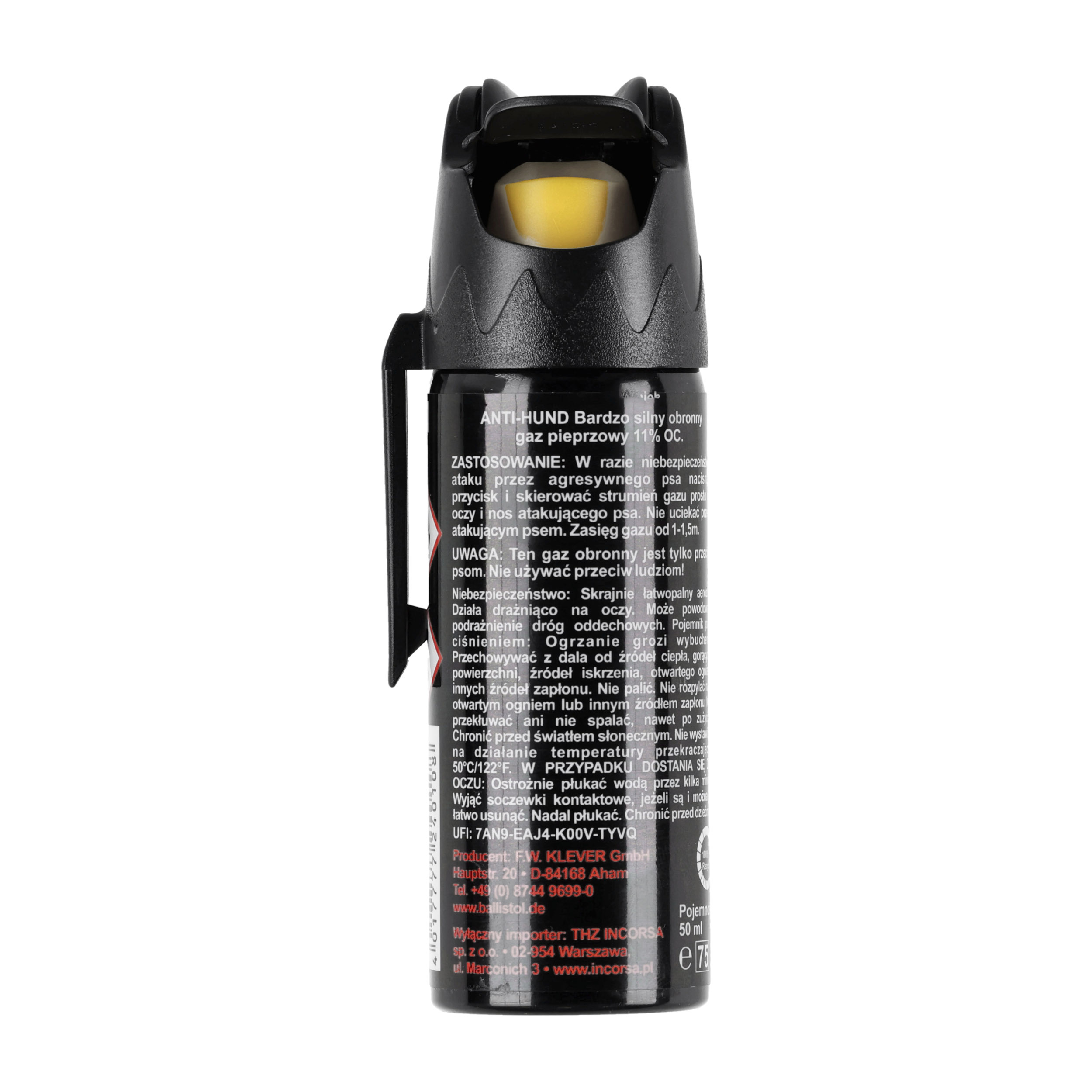 Gaz pieprzowy Klever Anty-dog 50 ml - obrazek 2