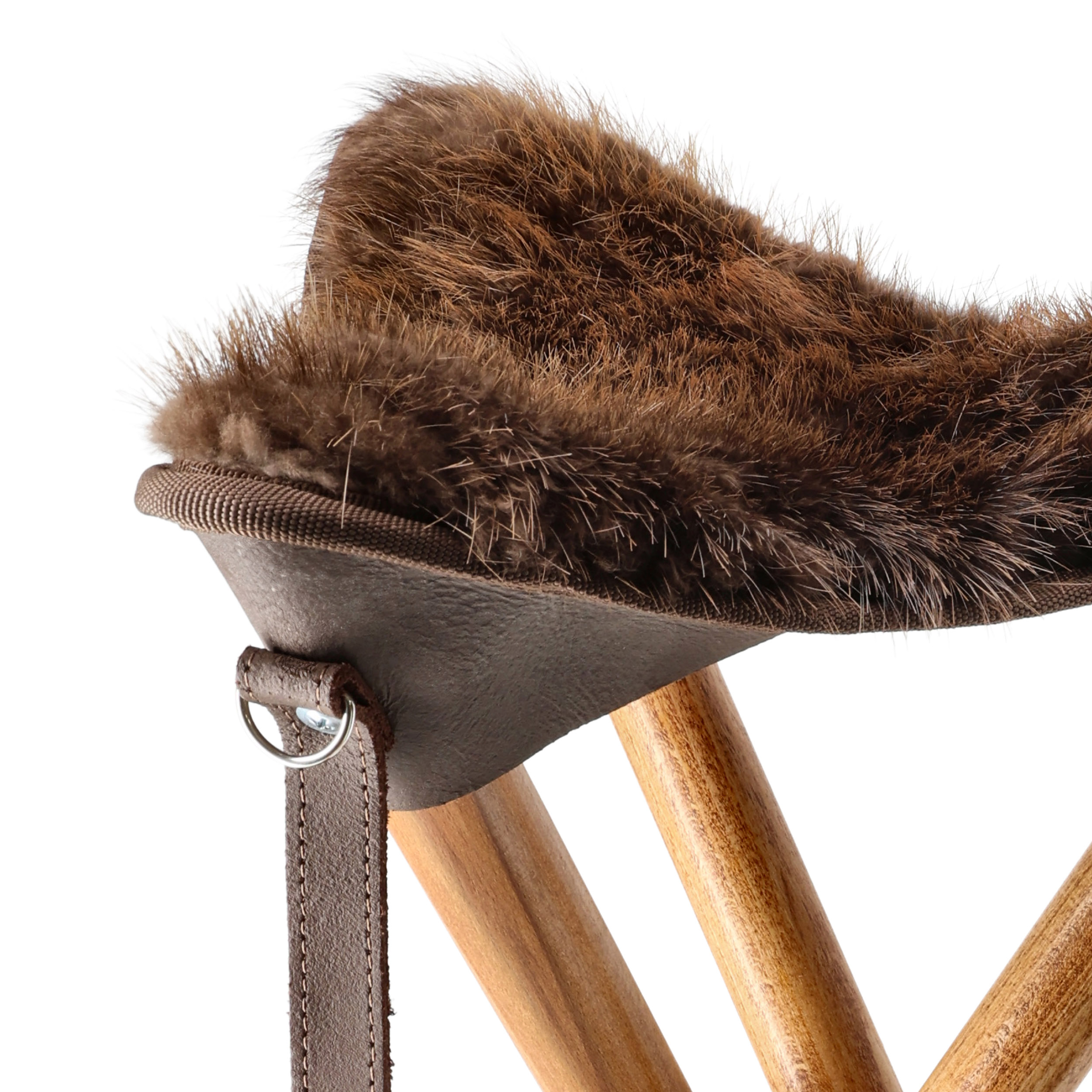 Krzesło Acropolis z siedziskiem z naturalnego futra bobra - obrazek 2