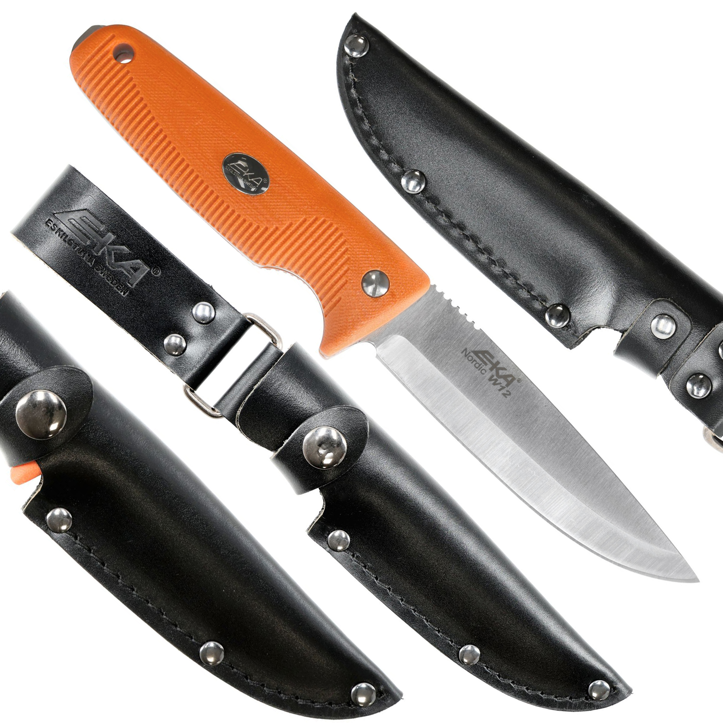 Nóż myśliwski Eka Nordic W12 pomarańczowy - obrazek 7