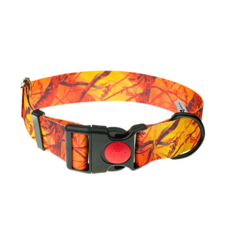 Obroża z taśmy 4wild 40 mm 39-61 cm pomarańczowy kamuflaż