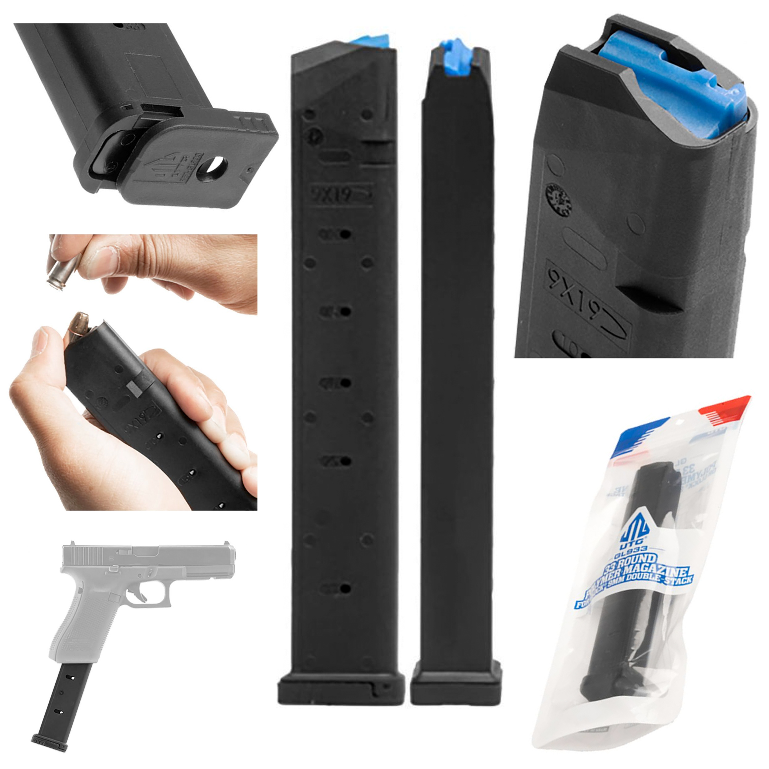 Magazynek Leapers UTG do Glock 33 naboje - obrazek 4