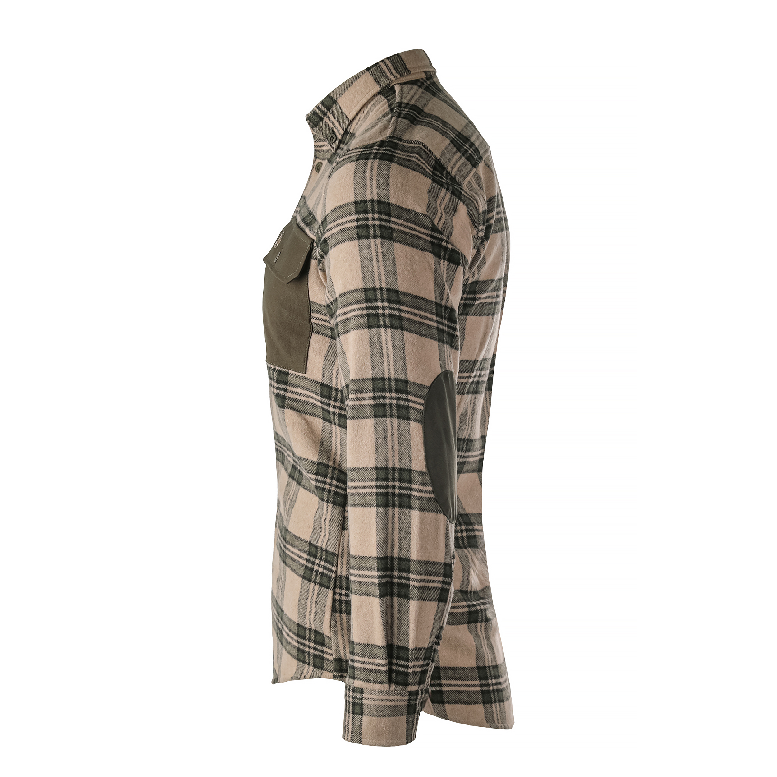 Koszula męska Tagart Alaska, flanelowa, beżowa w zieloną kratę 3XL - obrazek 3