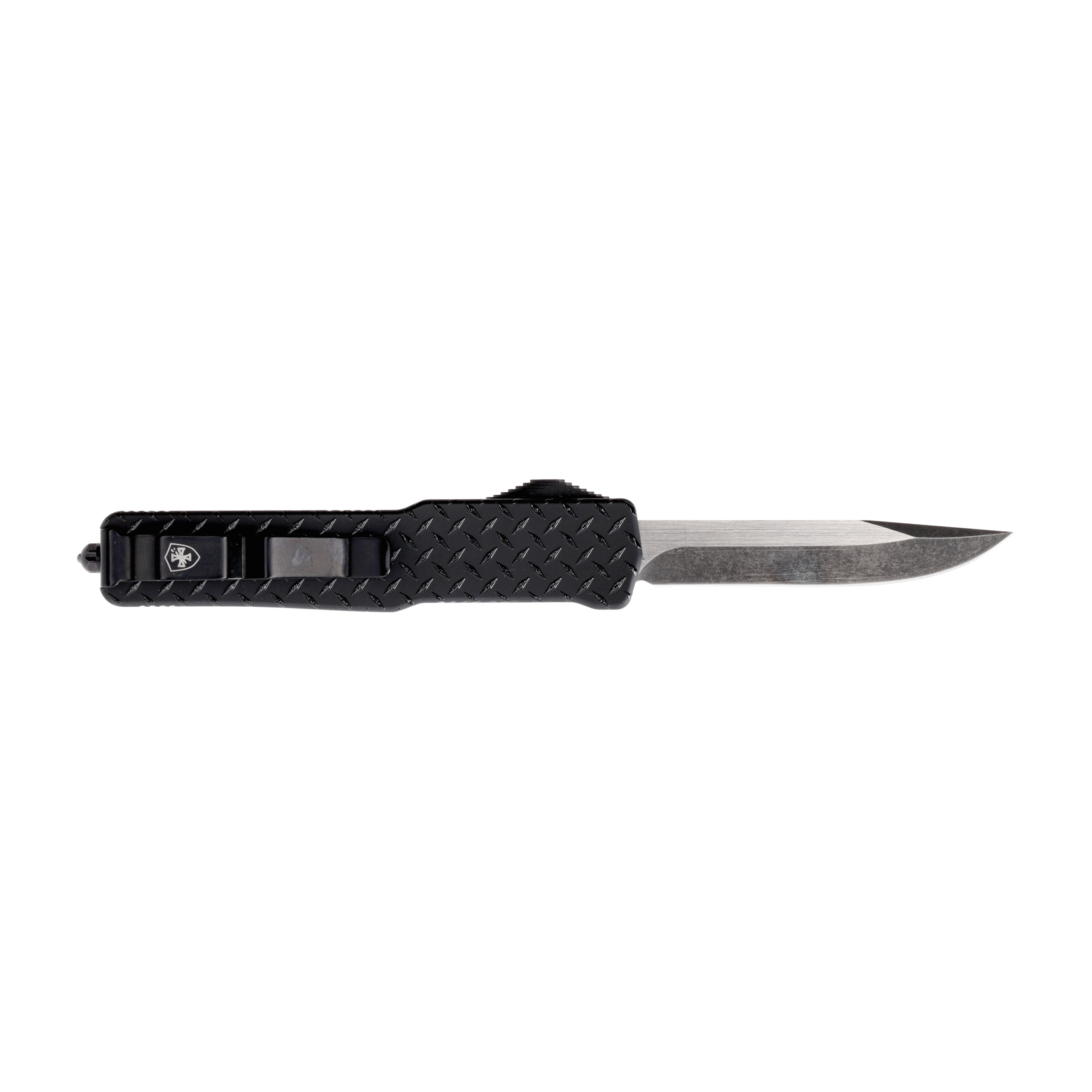 Nóż OTF Templar Knife Slim Aluminium Diamond Plate Drop Black - obrazek 2