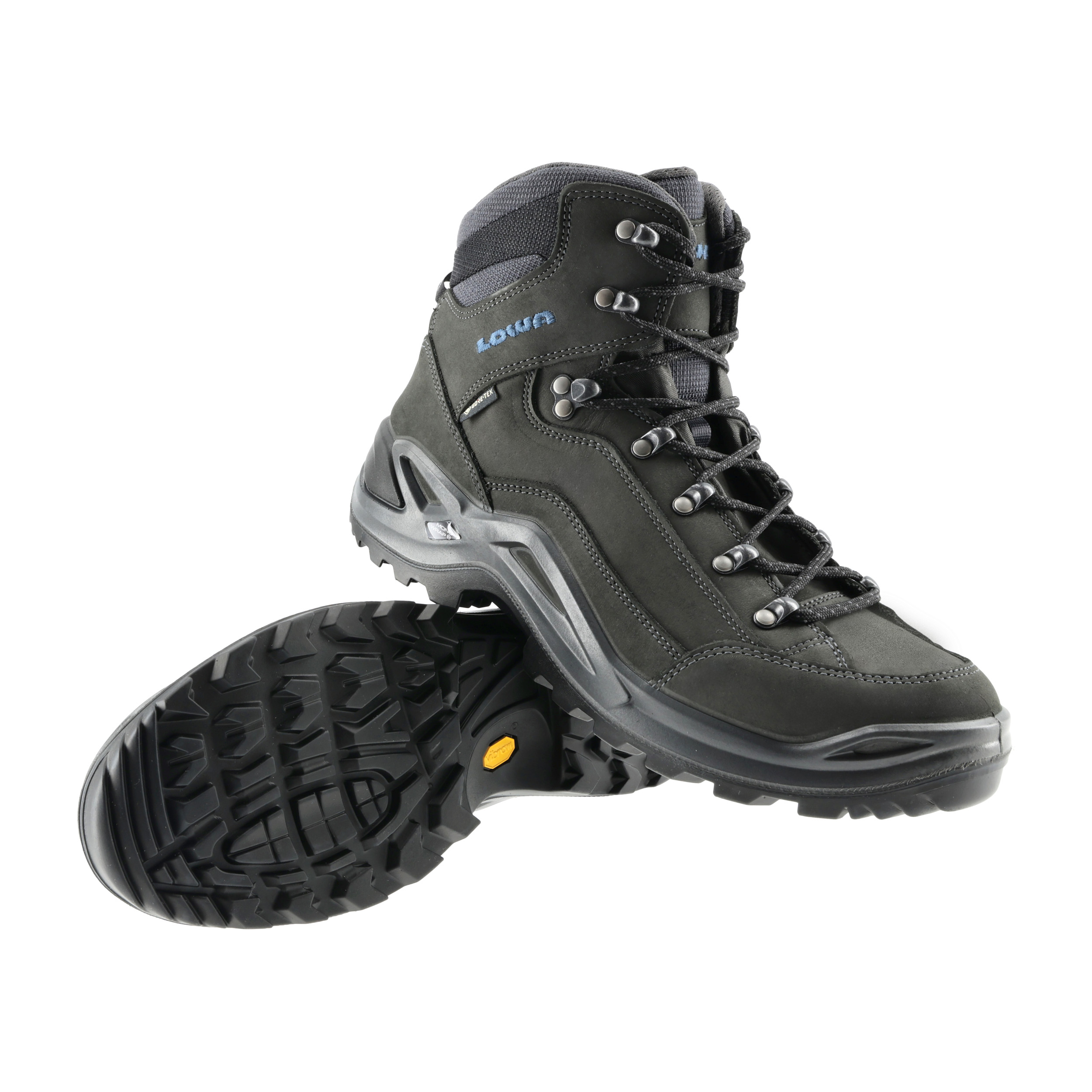 Buty męskie LOWA Renegade GTX mid, antracyt/niebieski 43,5 - obrazek 5