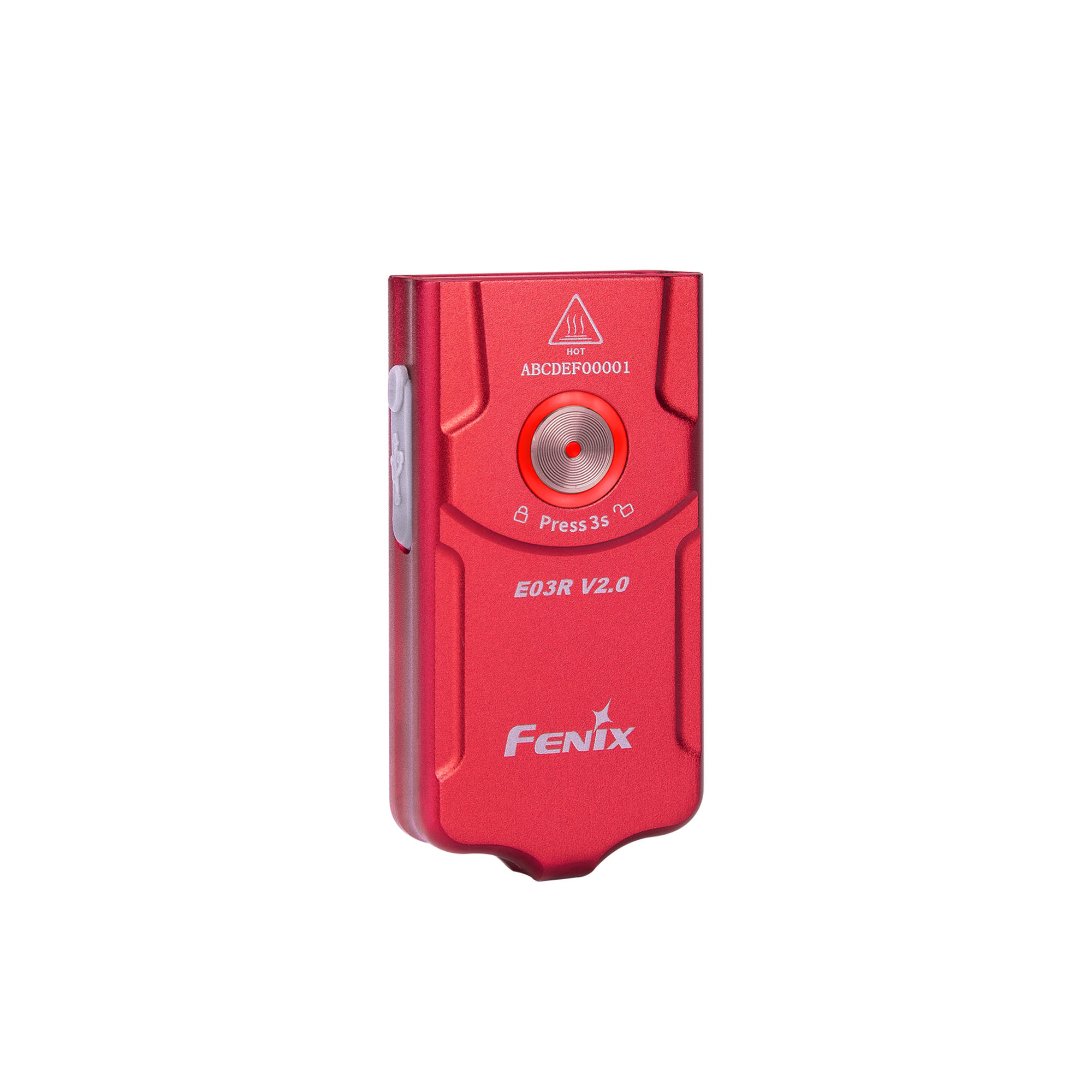 Latarka LED Fenix E03R V2.0 wersja limitowana czerwona - obrazek 3