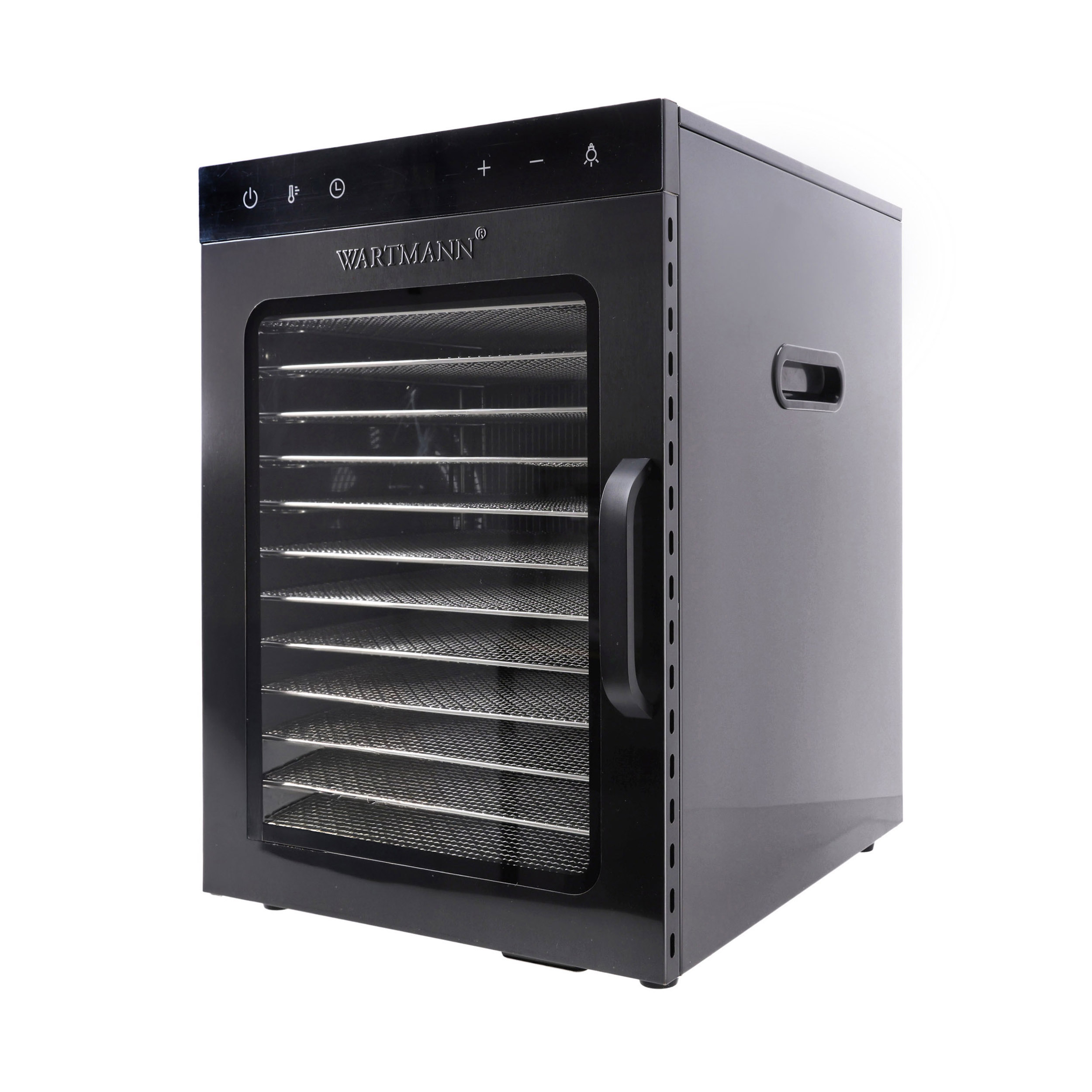 Dehydrator stalowy Wartmann WM-2512 DH z podświetleniem led wnętrza - czarny