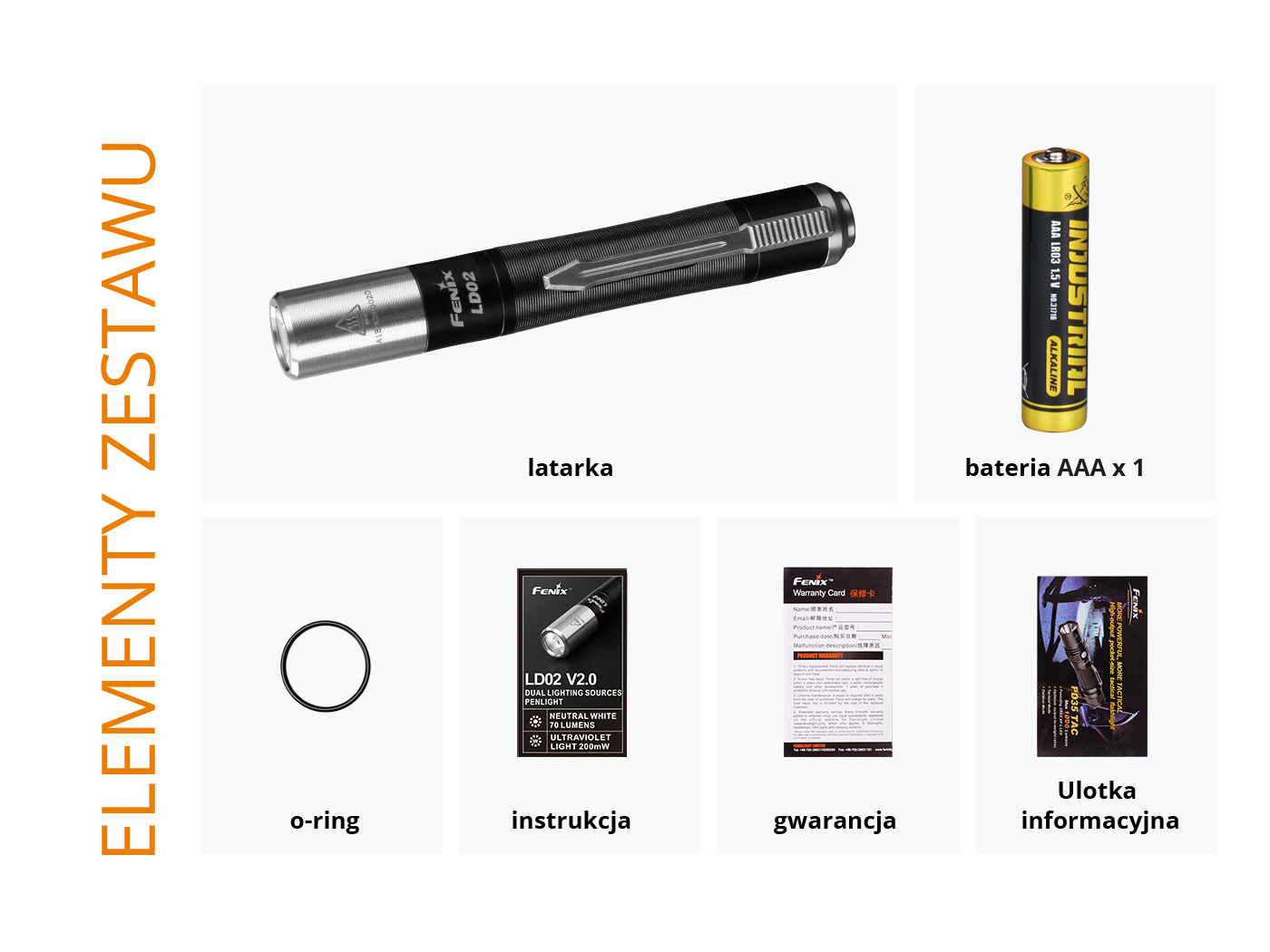 Latarka LED Fenix LD02 V2.0 - obrazek 3