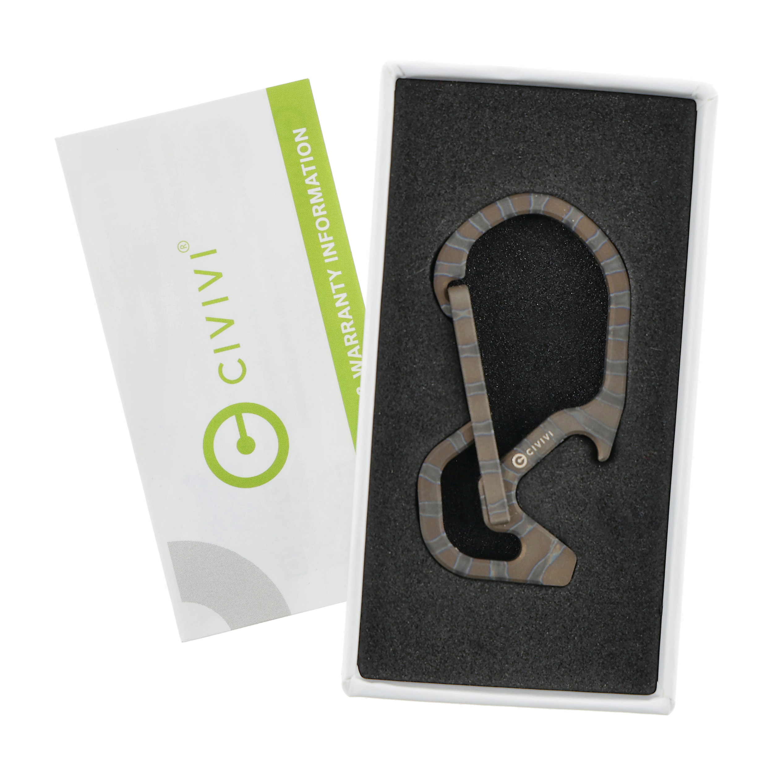 Karabińczyk do kluczy Civivi Click Flamed Titanium CA-01B - obrazek 4