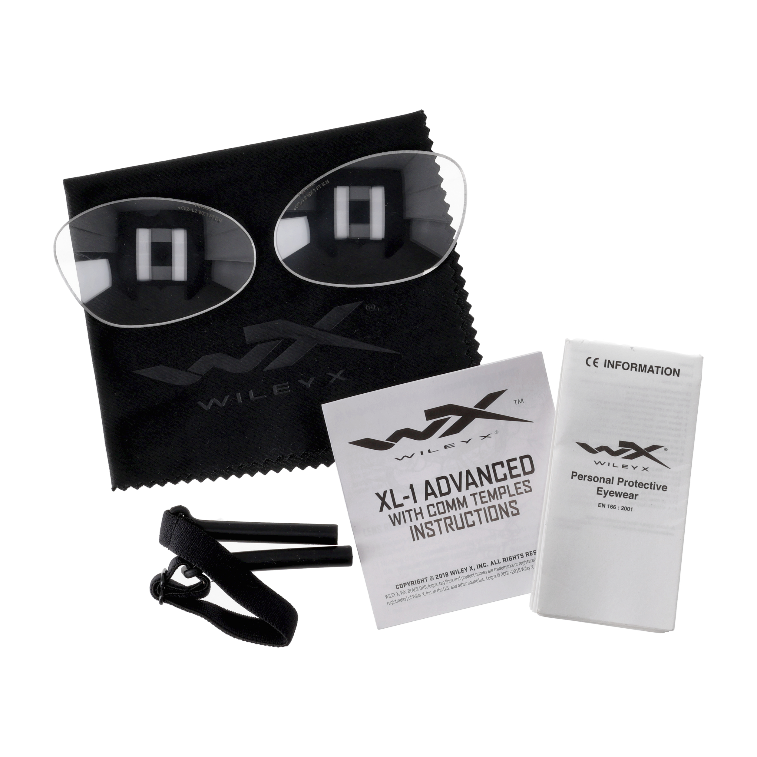 Okulary taktyczne Wiley X XL-1 Advanced Comm 2.5 grey / clear, czarne oprawki - obrazek 6